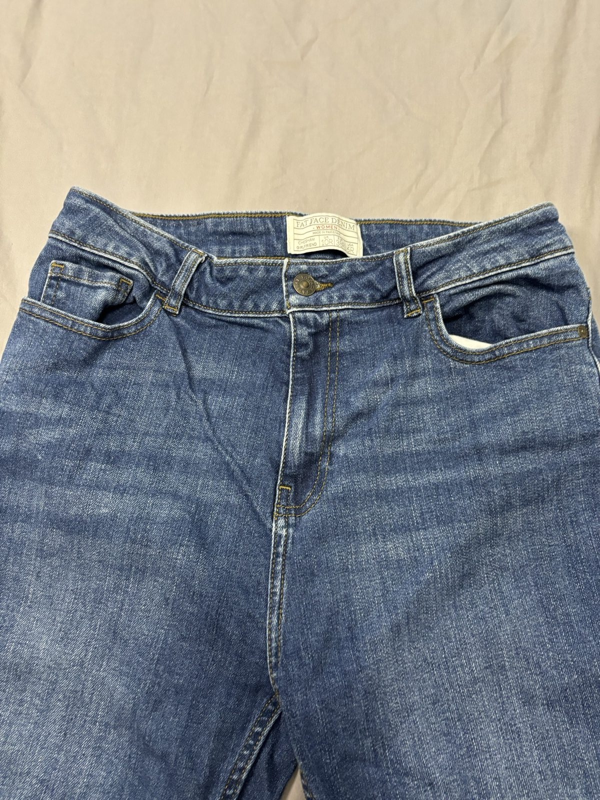 FatFace Women Blue Chesham Girlfriend Jeans UK 10 R image 2