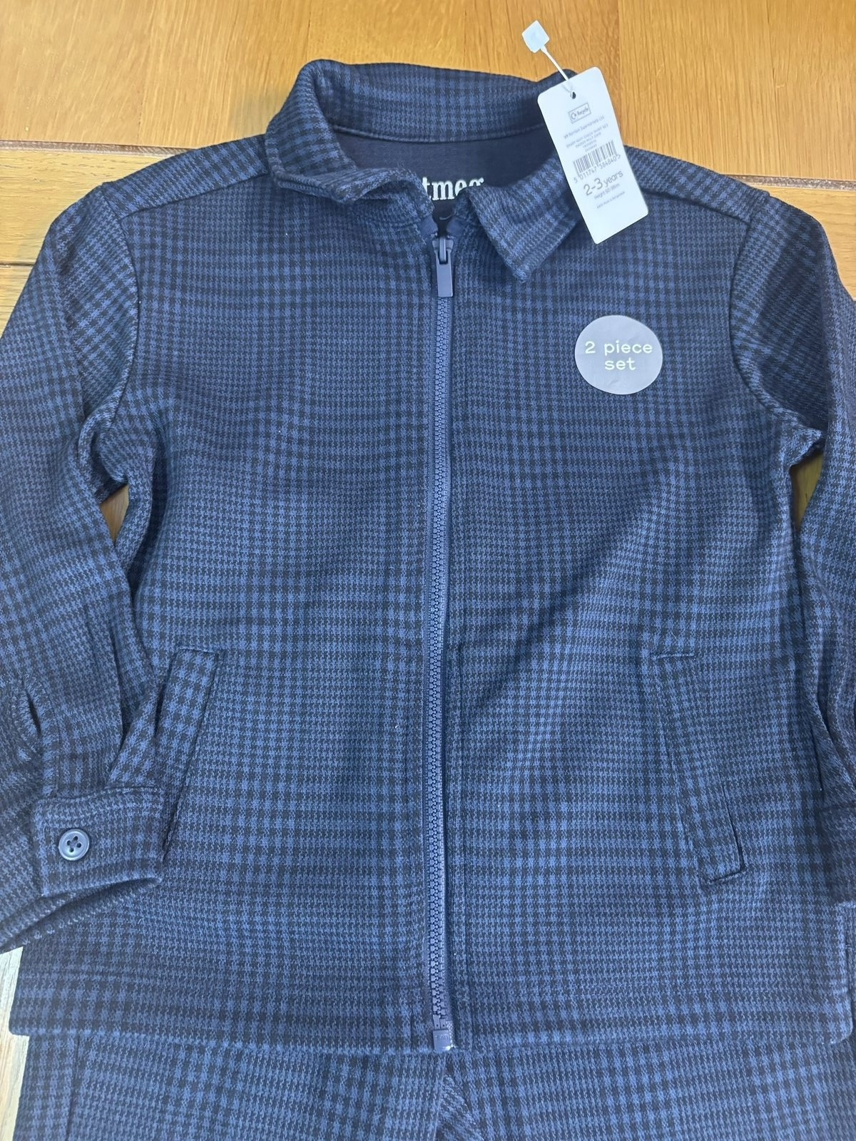 Navy & Black Checked 2-Piece Set 2-3 Years image 2