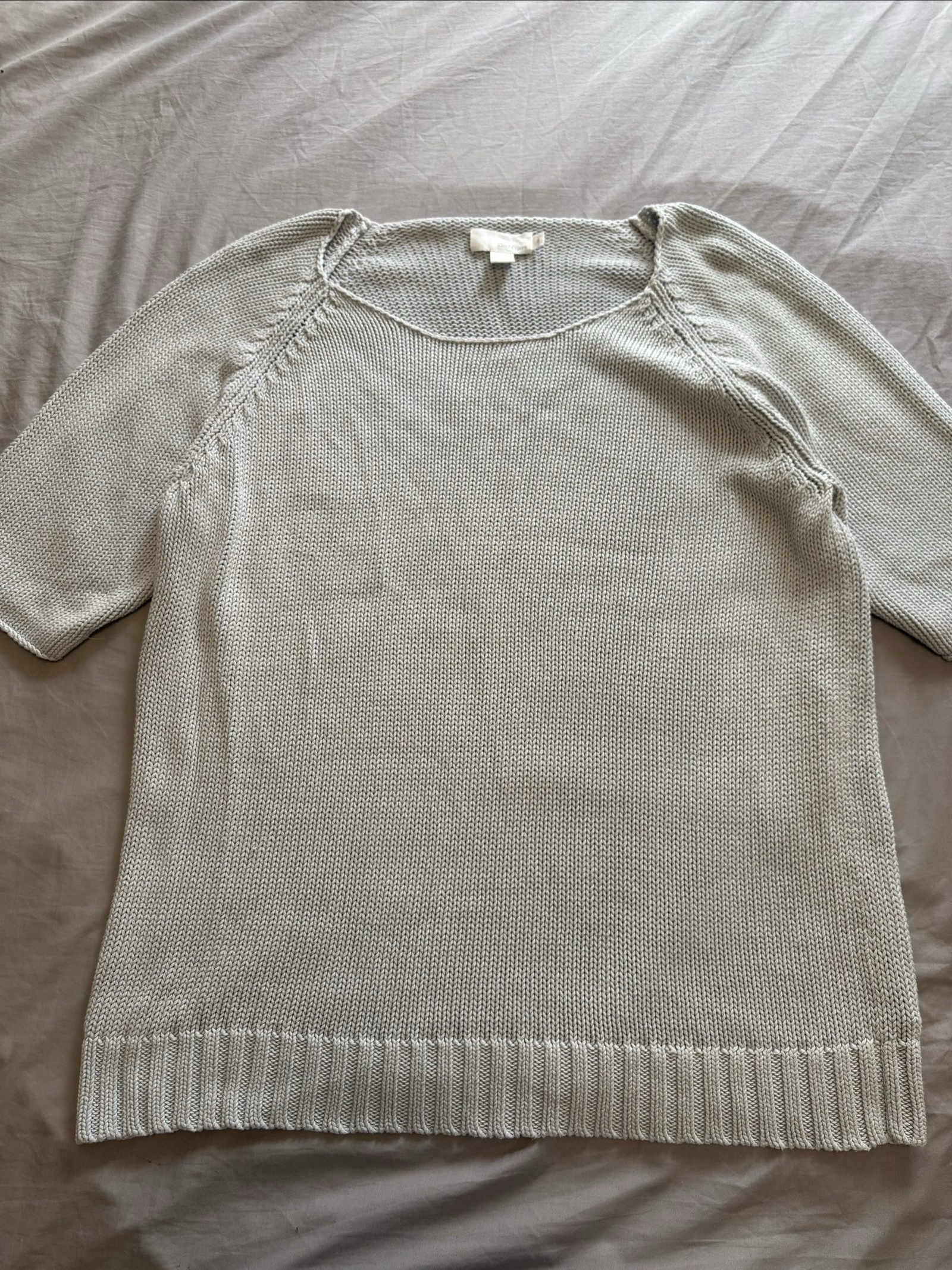 DKNY Pure Grey Cotton Sweater Size 10