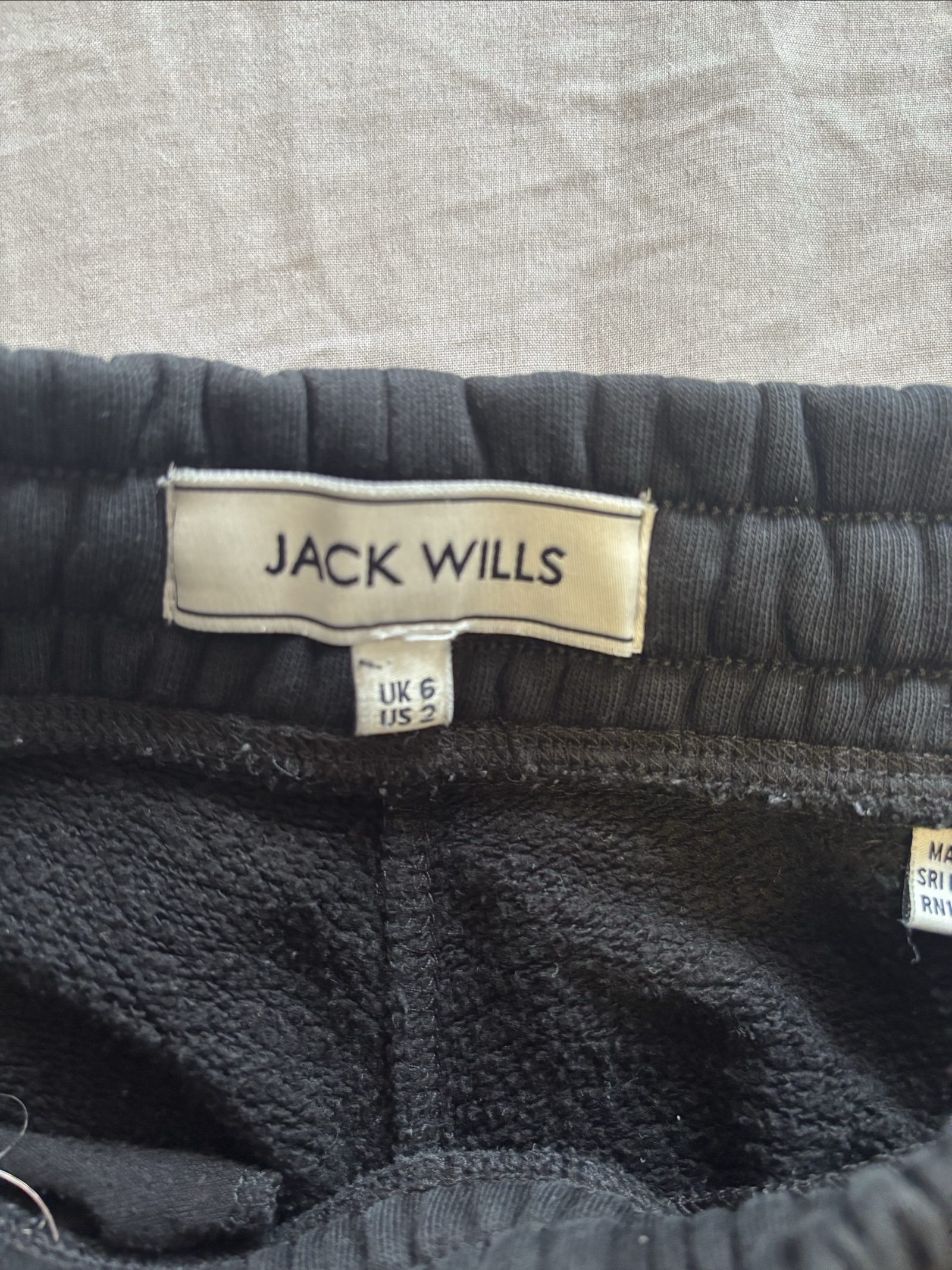 Jack Wills Black Cotton Joggers UK 6 / US 2 image 4