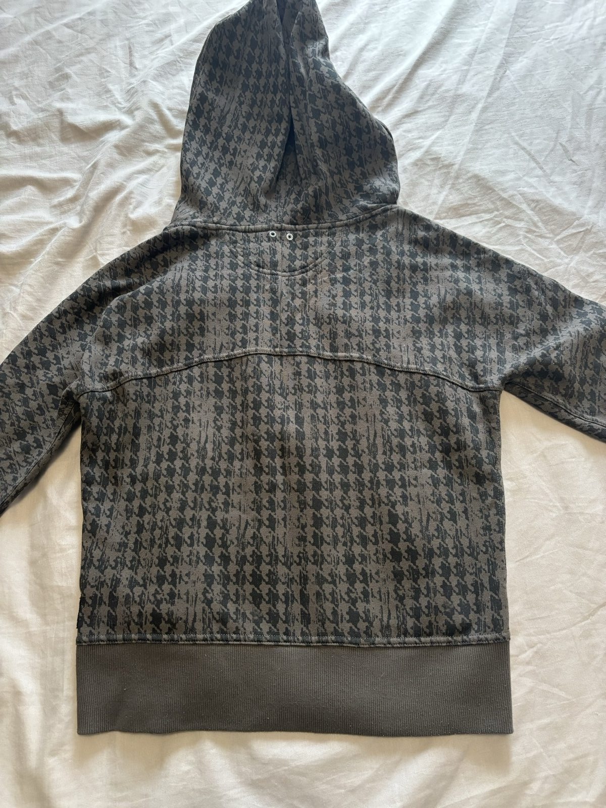 Converse Dark Grey & Black Hoodie Medium Houndstooth Pattern image 5
