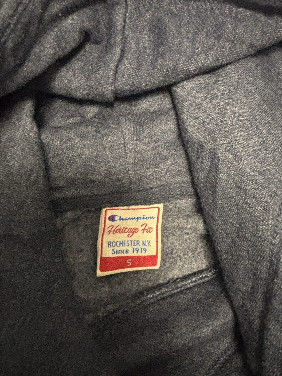Champion Men's Grey Heritage Fit Hoodie Small image 5