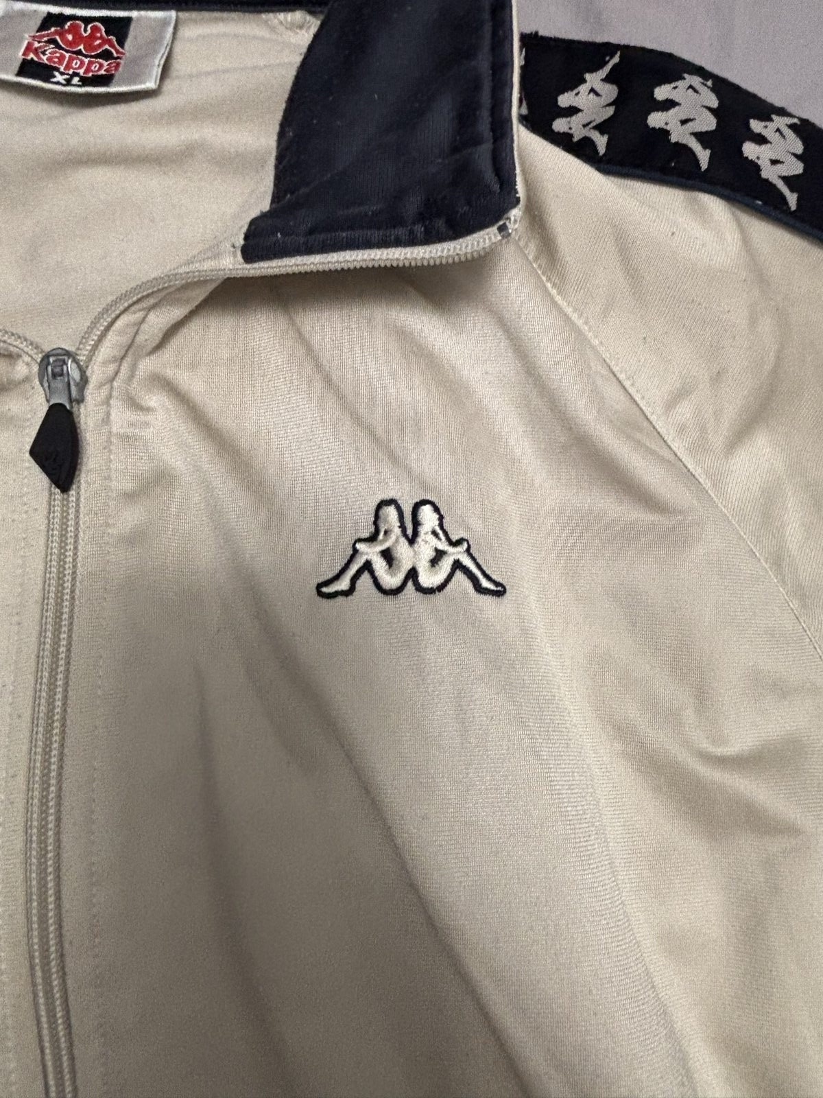 Kappa Beige & Black Track Jacket XL Classic y2k vintage image 3