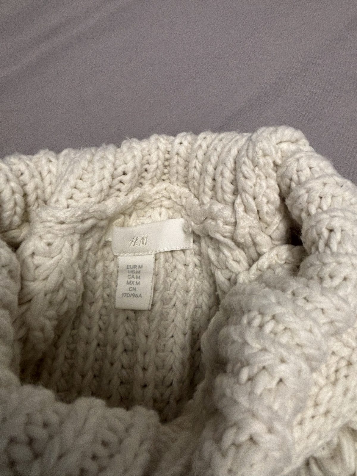 H&M Cream Cropped Knit Turtleneck image 5
