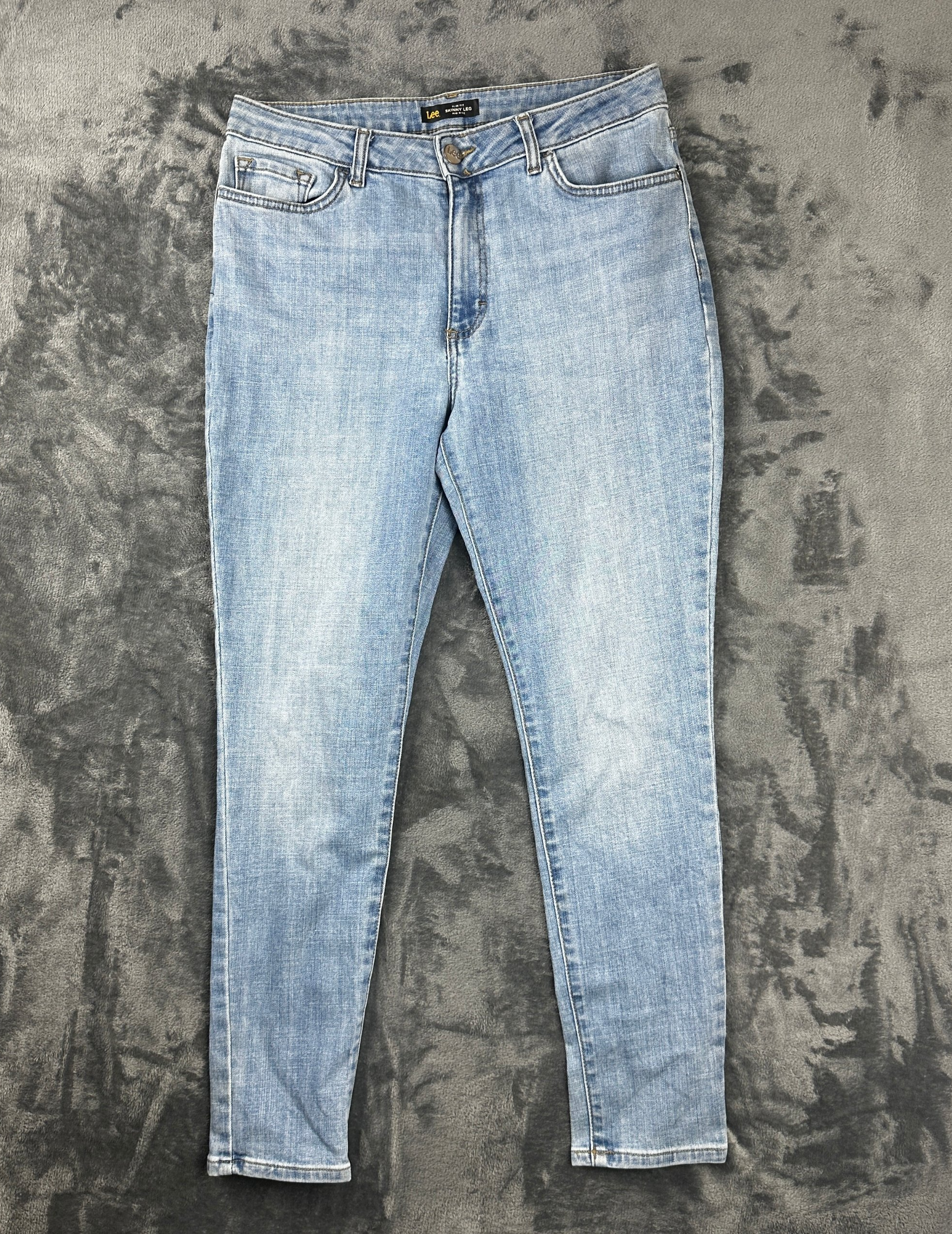 Lee Light Wash Slim Fit Skinny Leg Mid Rise Jeans - W32 L27 image 2