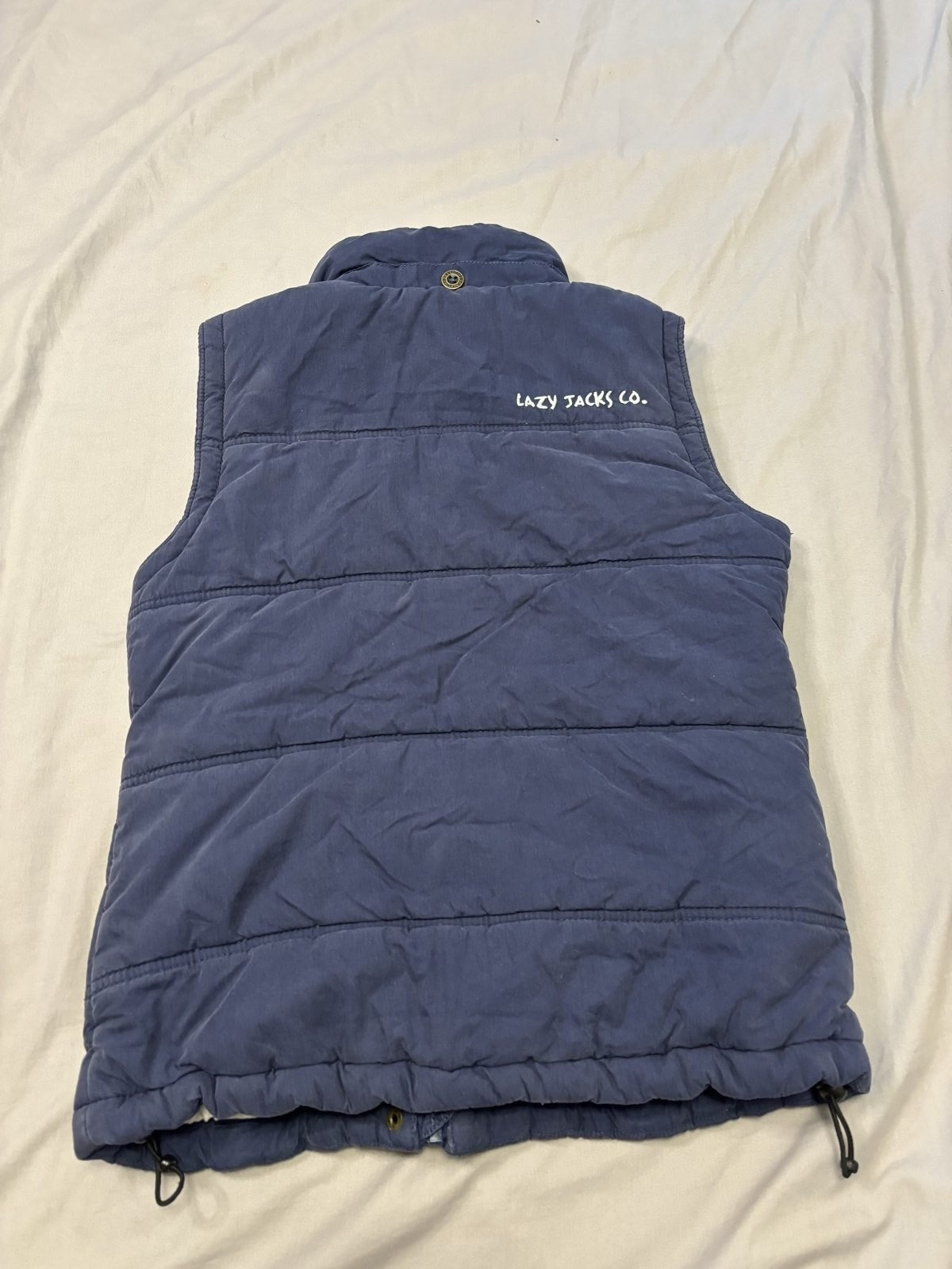 Lazy Jacks Navy Puffer Gilet xs Padded Sleeveless Jacket image 4