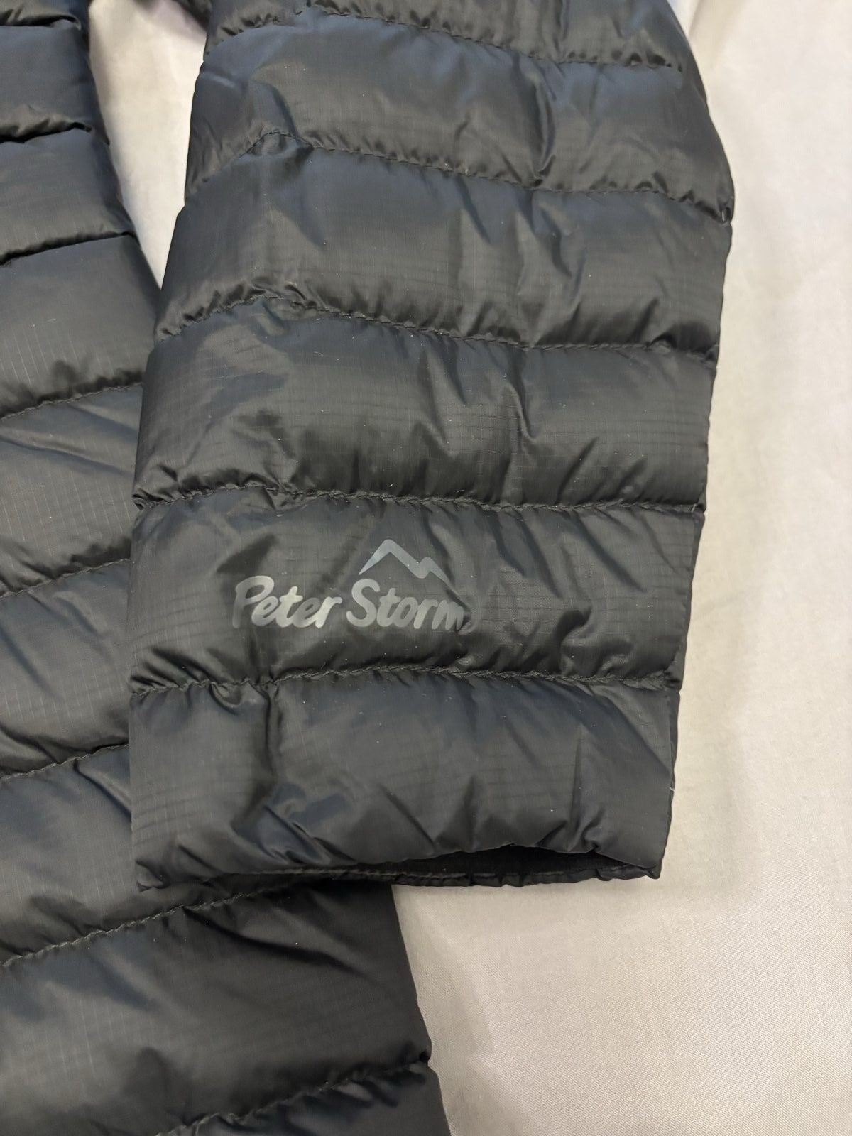 Peter Storm Black Hooded Puffer Coat Size 14 image 2