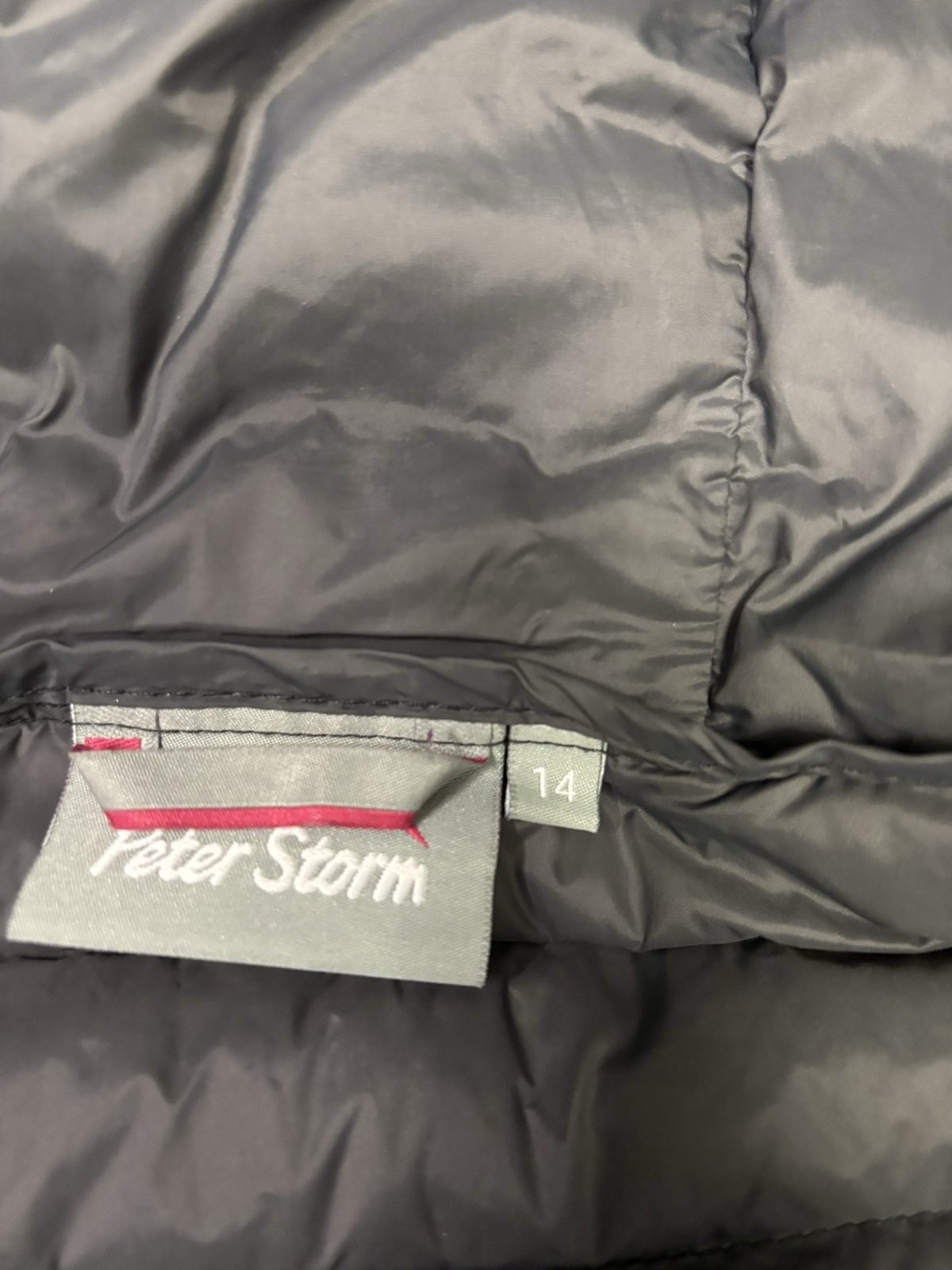 Peter Storm Black Hooded Puffer Coat Size 14 image 5
