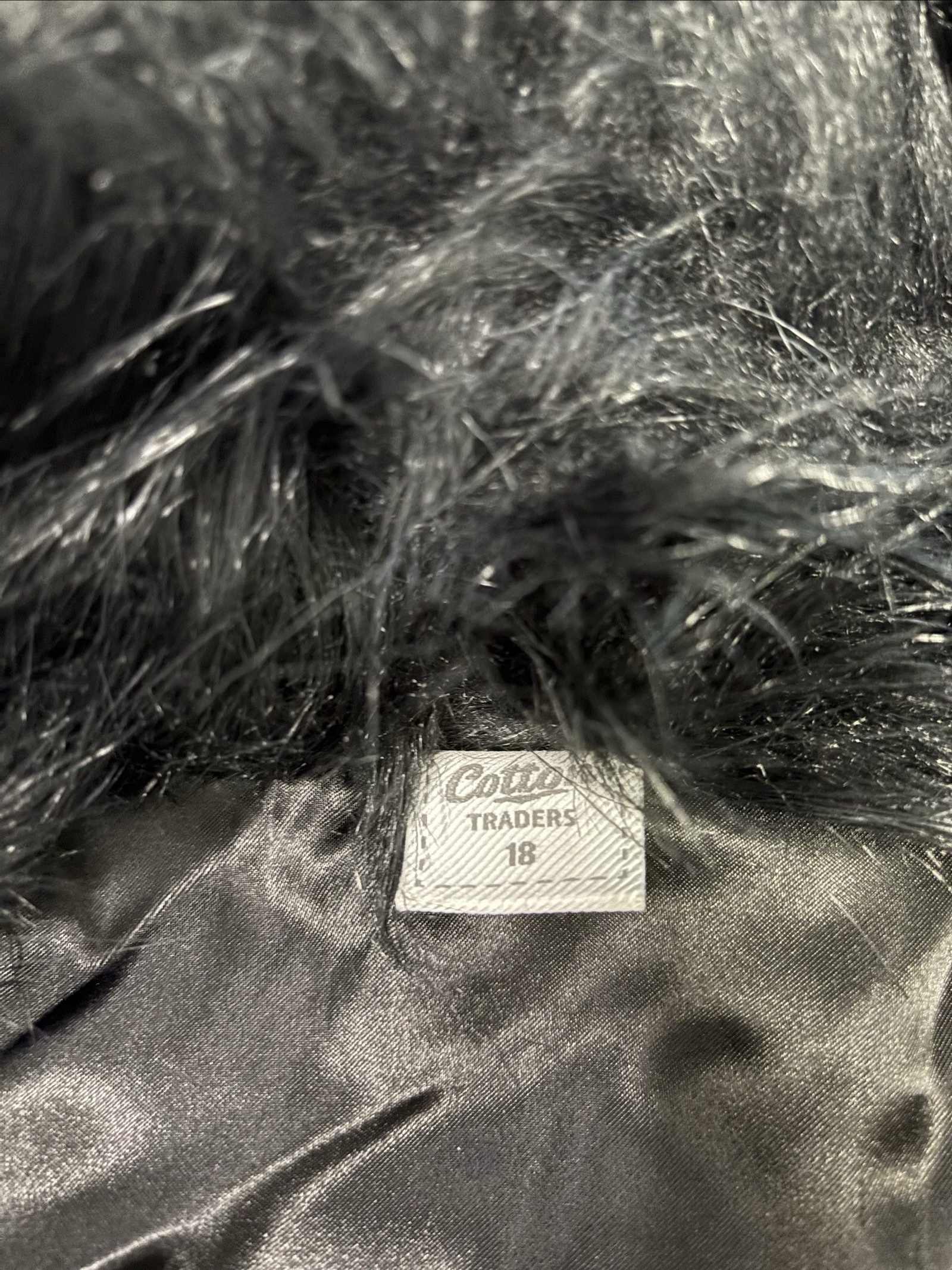 Cotton Traders Black Faux Fur coat 18 image 3