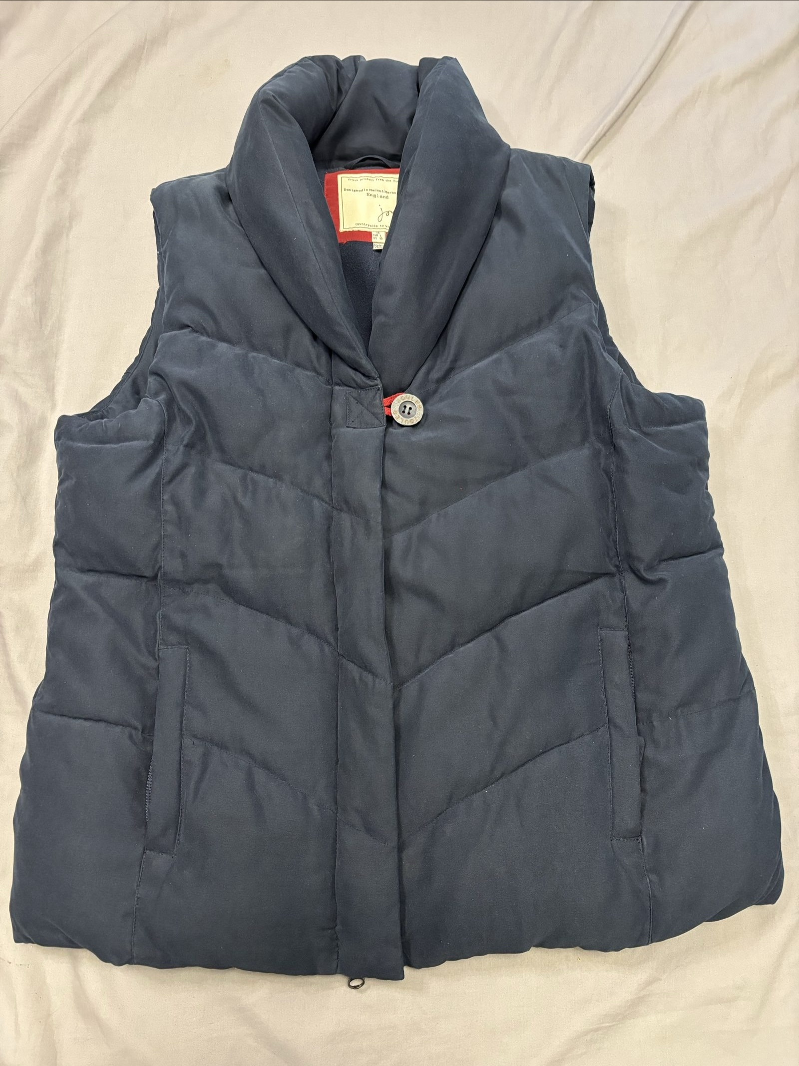 Joules Navy Blue Puffer Gilet Large/14