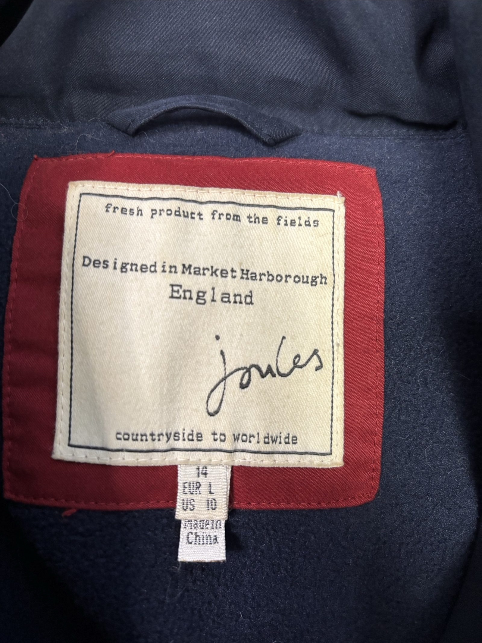 Joules Navy Blue Puffer Gilet Large/14 image 4
