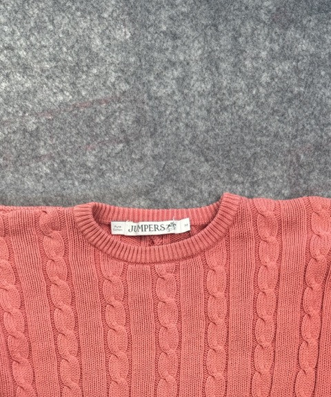Jumpers Pink Cable Knit Cotton Jumper Women’s M image 7