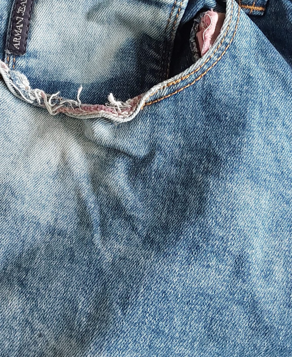 Armani Jeans Light Blue Slim Jeans 30 Waist 32 Inside Leg Mens Button Fly image 10