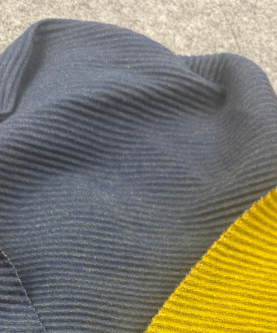 Next Navy & Mustard Ribbed Reversible Scarf One Size image 9
