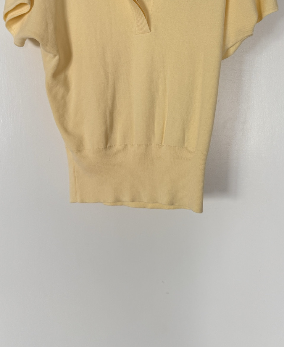 Paper Heart Butter Yellow Karina Polo Knit Top Size 8 image 6