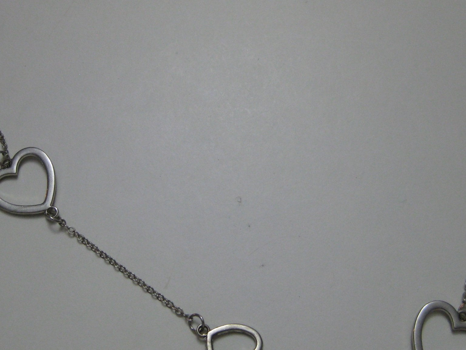Silver Tone Heart Link Necklace Women image 6