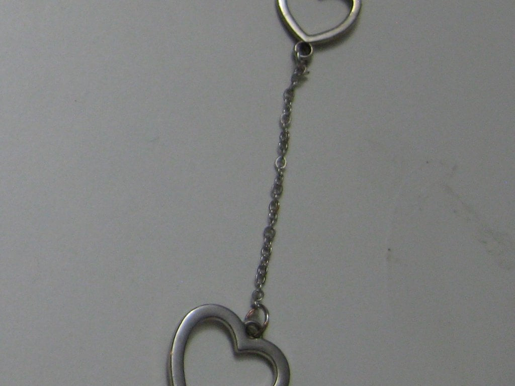 Silver Tone Heart Link Necklace Women image 7