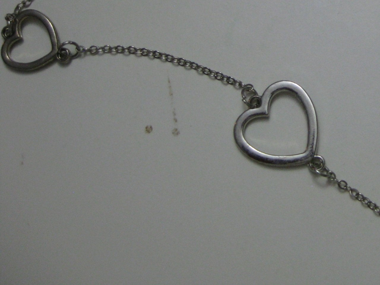 Silver Tone Heart Link Necklace Women image 10