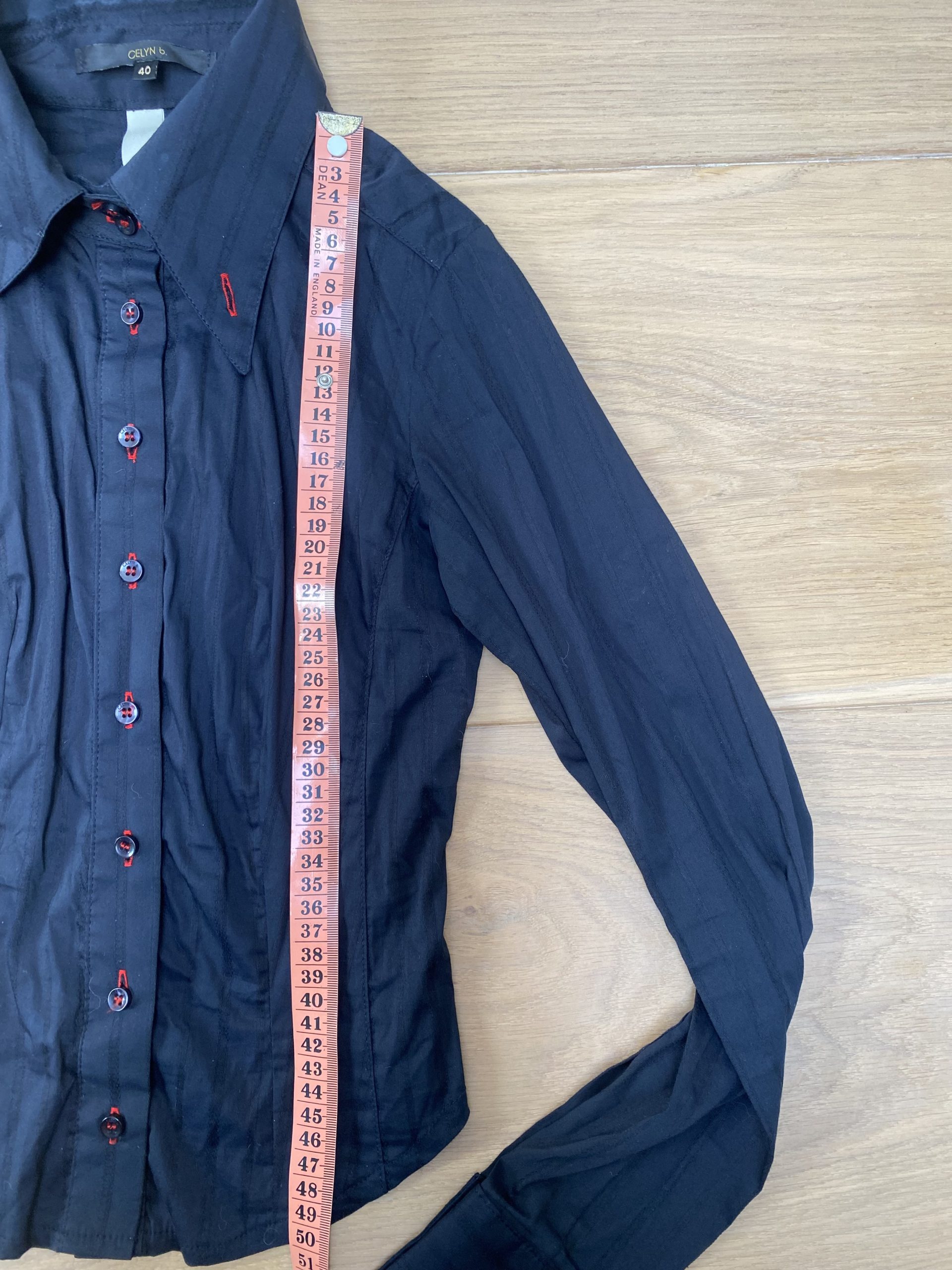 Celyn B. Women's Black Button-Up Shirt Size 40 Cotton image 3