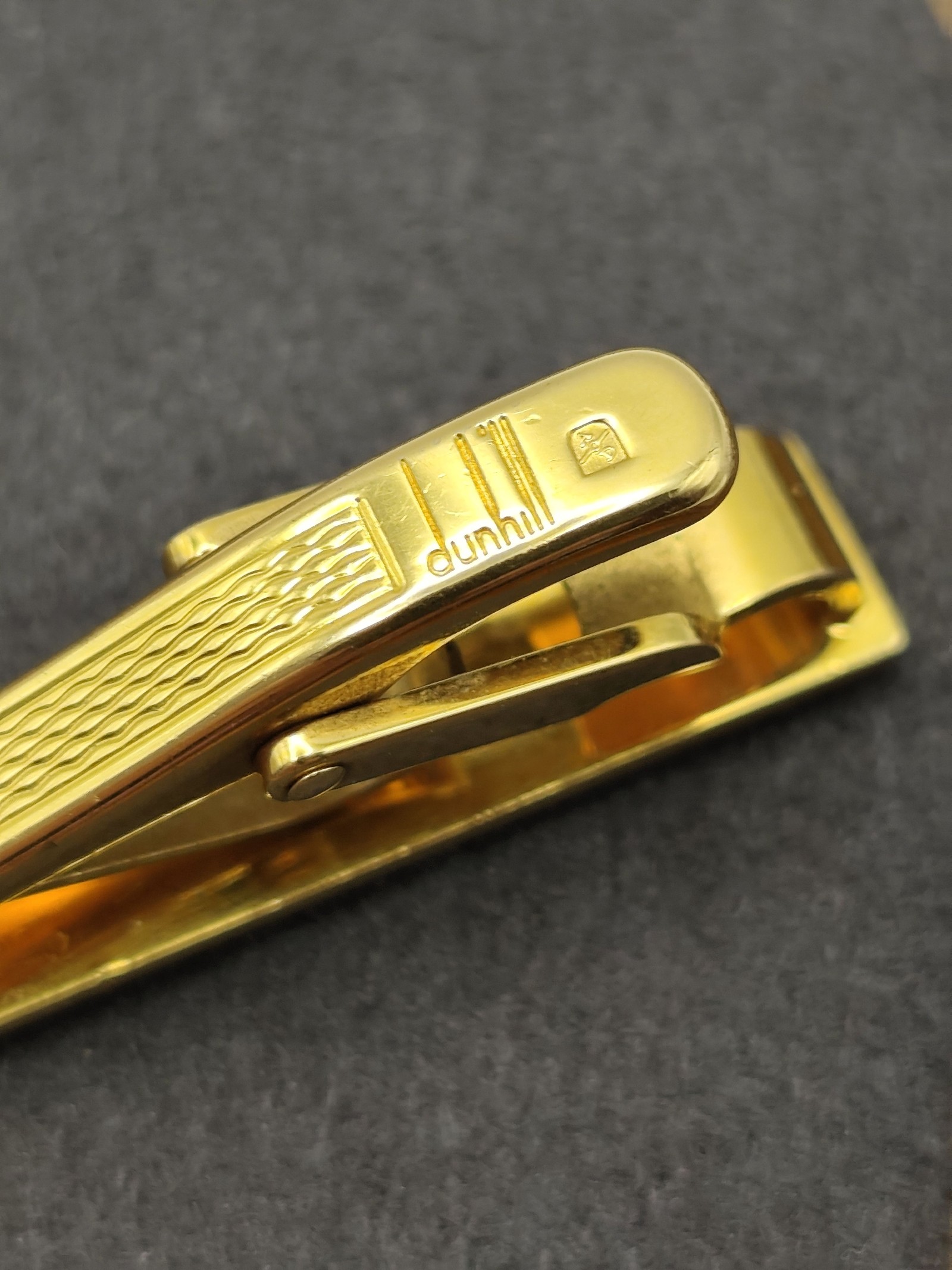 Dunhill Men Gold & Black Enamel Tie Clip Other image 3