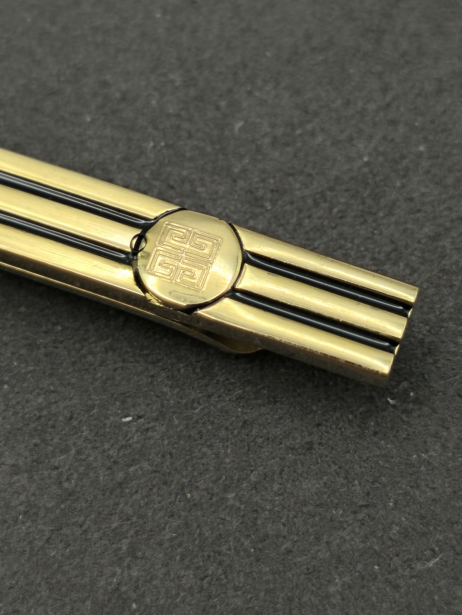 Givenchy Gold Tone Striped Men’s Tie Clip image 4