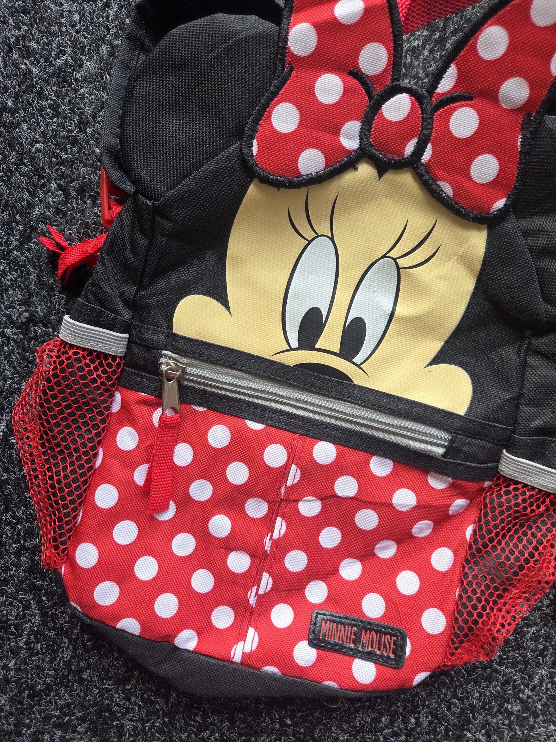 Disney Minnie Mouse Toddler Backpack with Safety Harness Leash Black Red image 4
