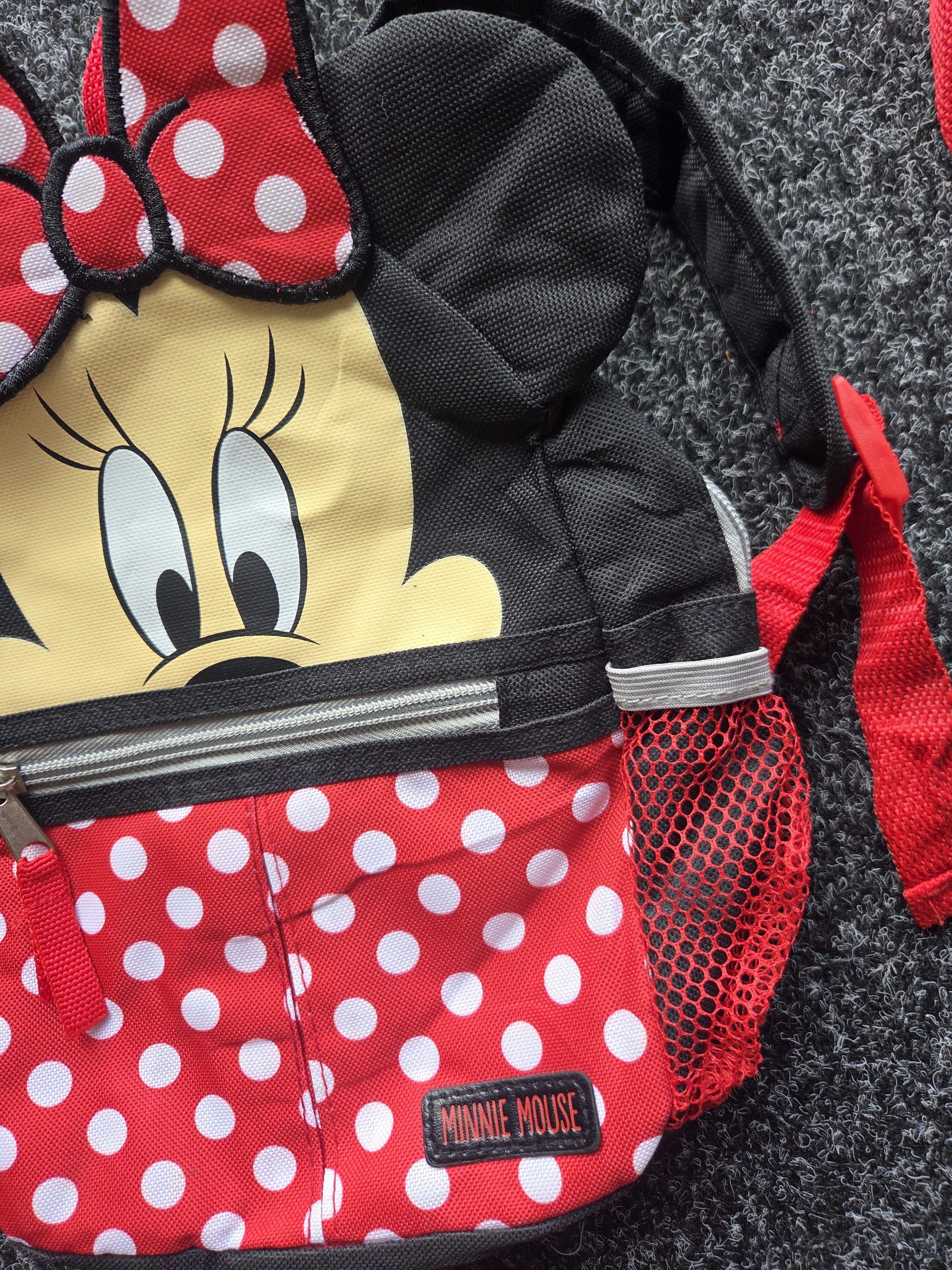Disney Minnie Mouse Toddler Backpack with Safety Harness Leash Black Red image 3