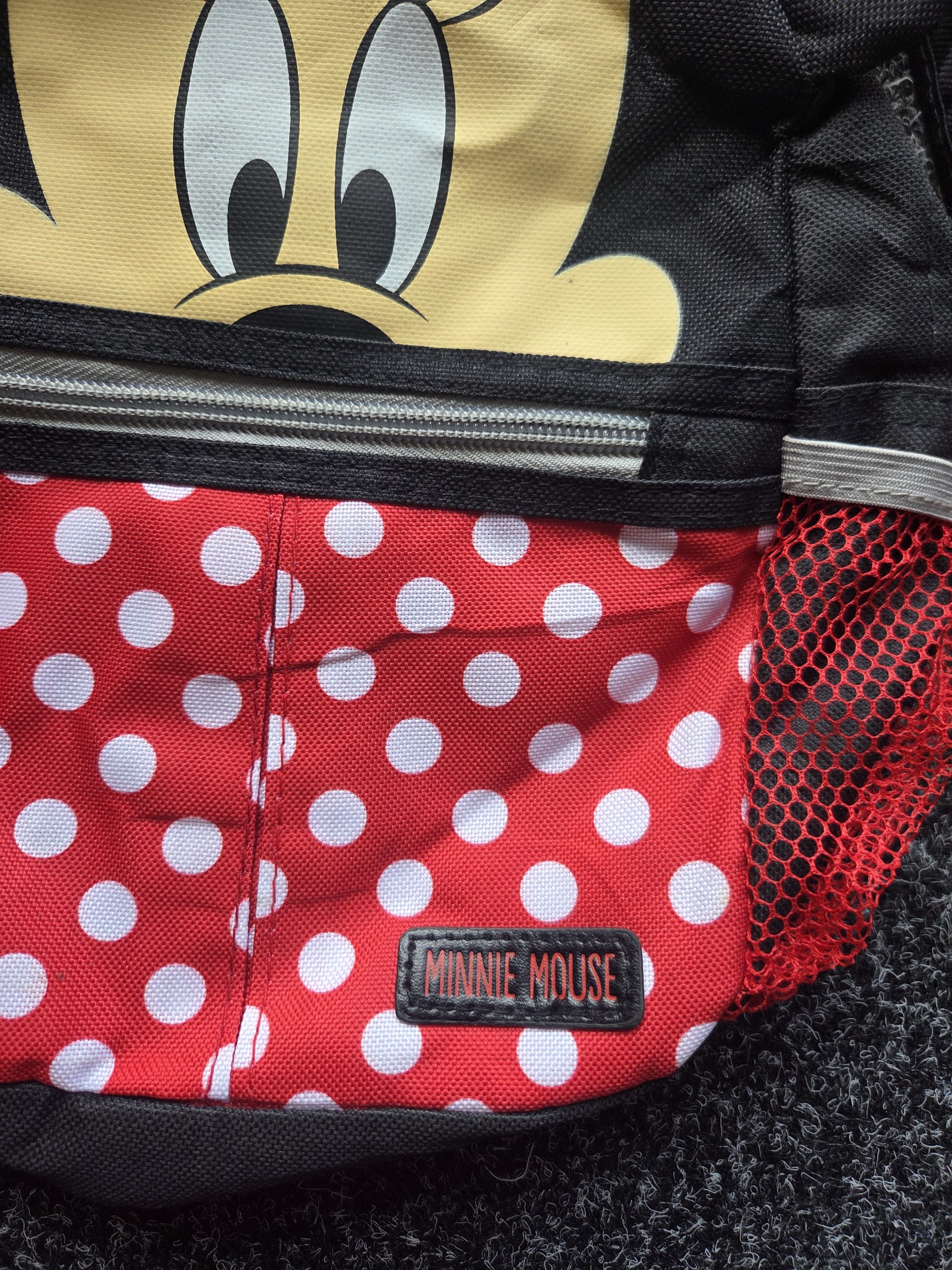 Disney Minnie Mouse Toddler Backpack with Safety Harness Leash Black Red image 2