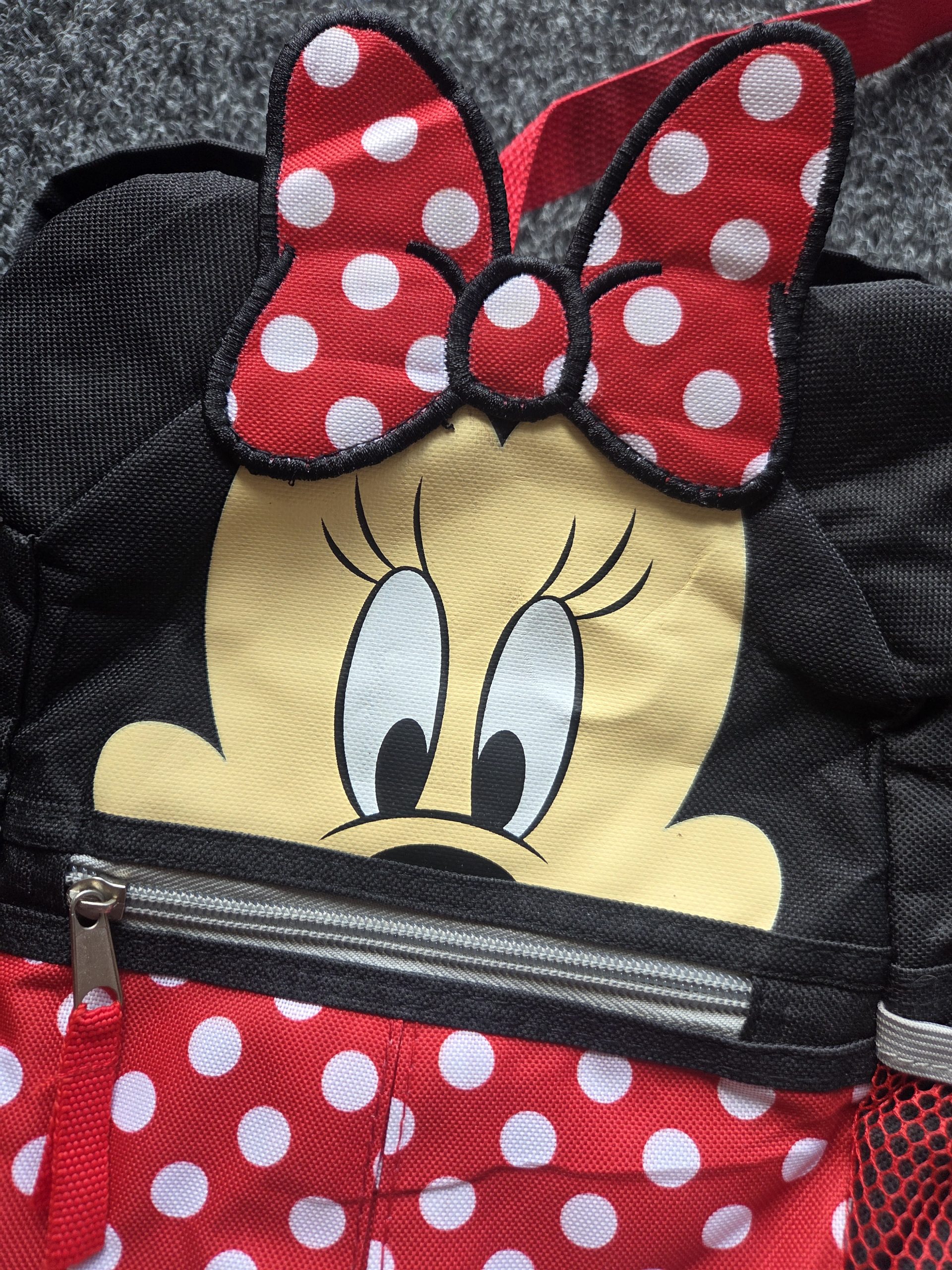 Disney Minnie Mouse Toddler Backpack with Safety Harness Leash Black Red image 5