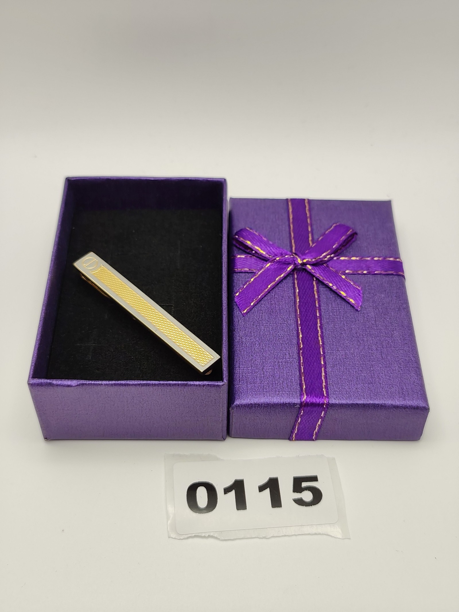 Dunhill Men Gold & Silver Tone Tie Clip with Gift Box Other