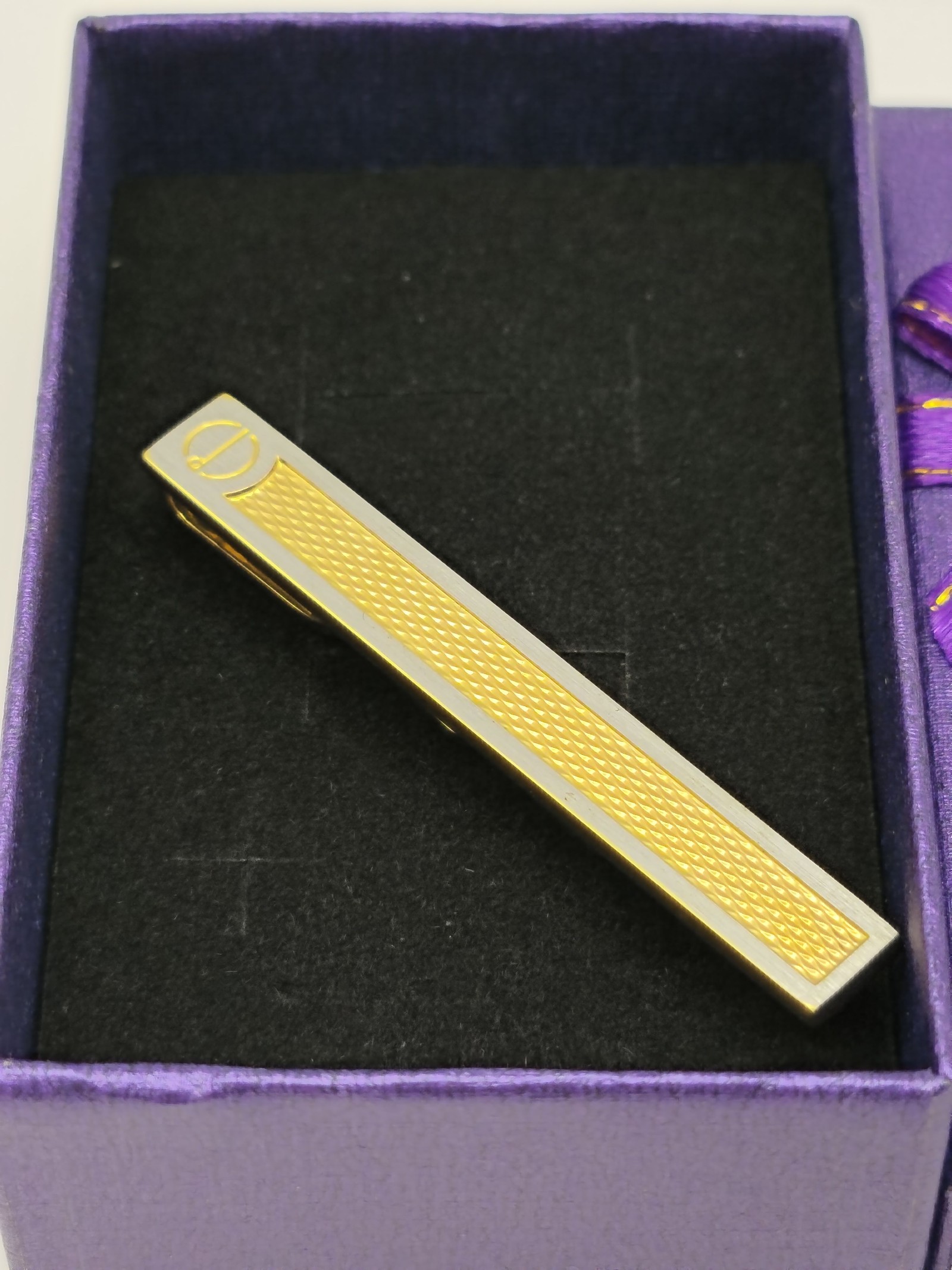 Dunhill Men Gold & Silver Tone Tie Clip with Gift Box Other image 2