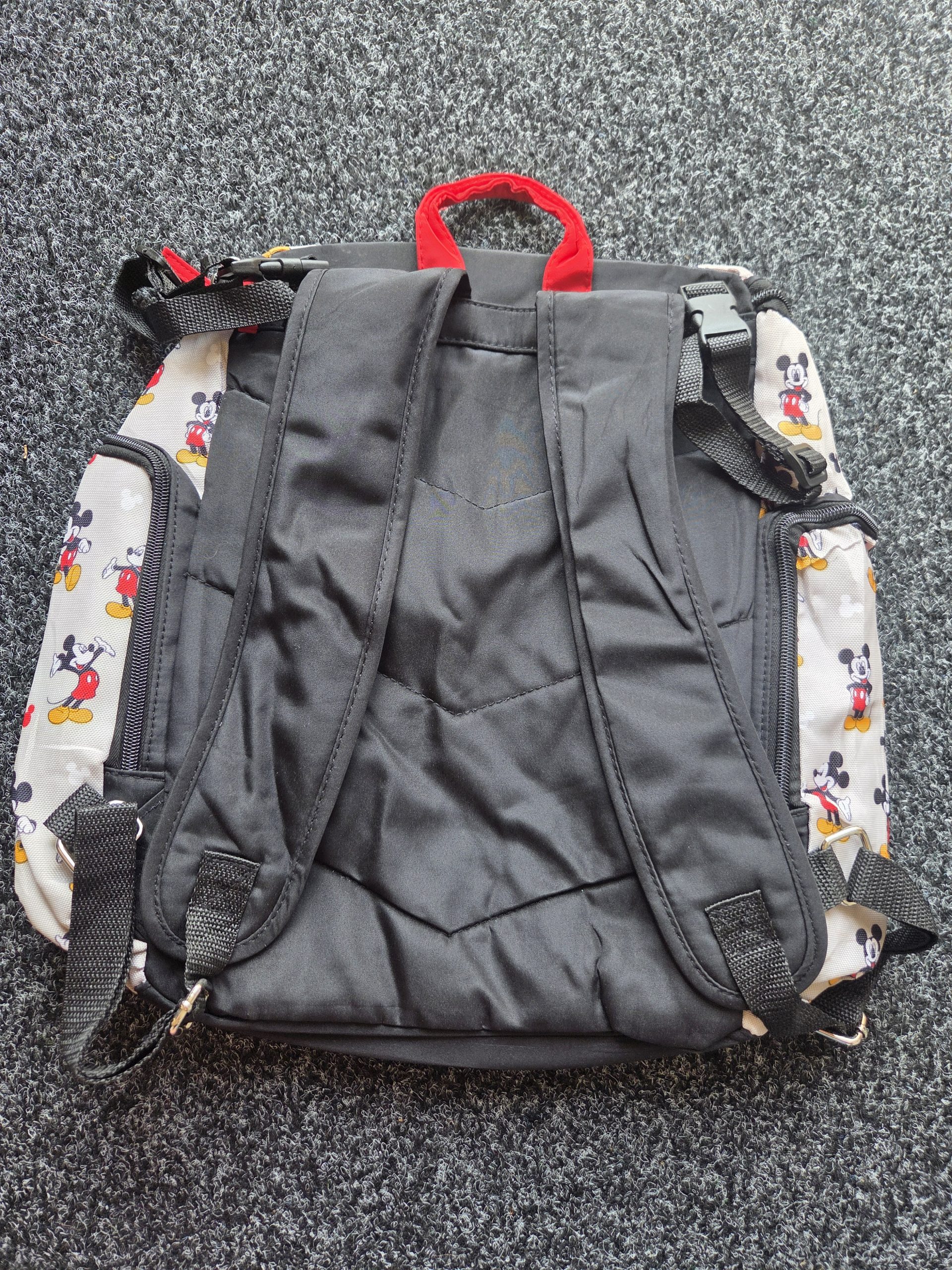 Disney Mickey Mouse Diaper Bag Backpack Grey Changing Bag with Pushchair Straps image 8