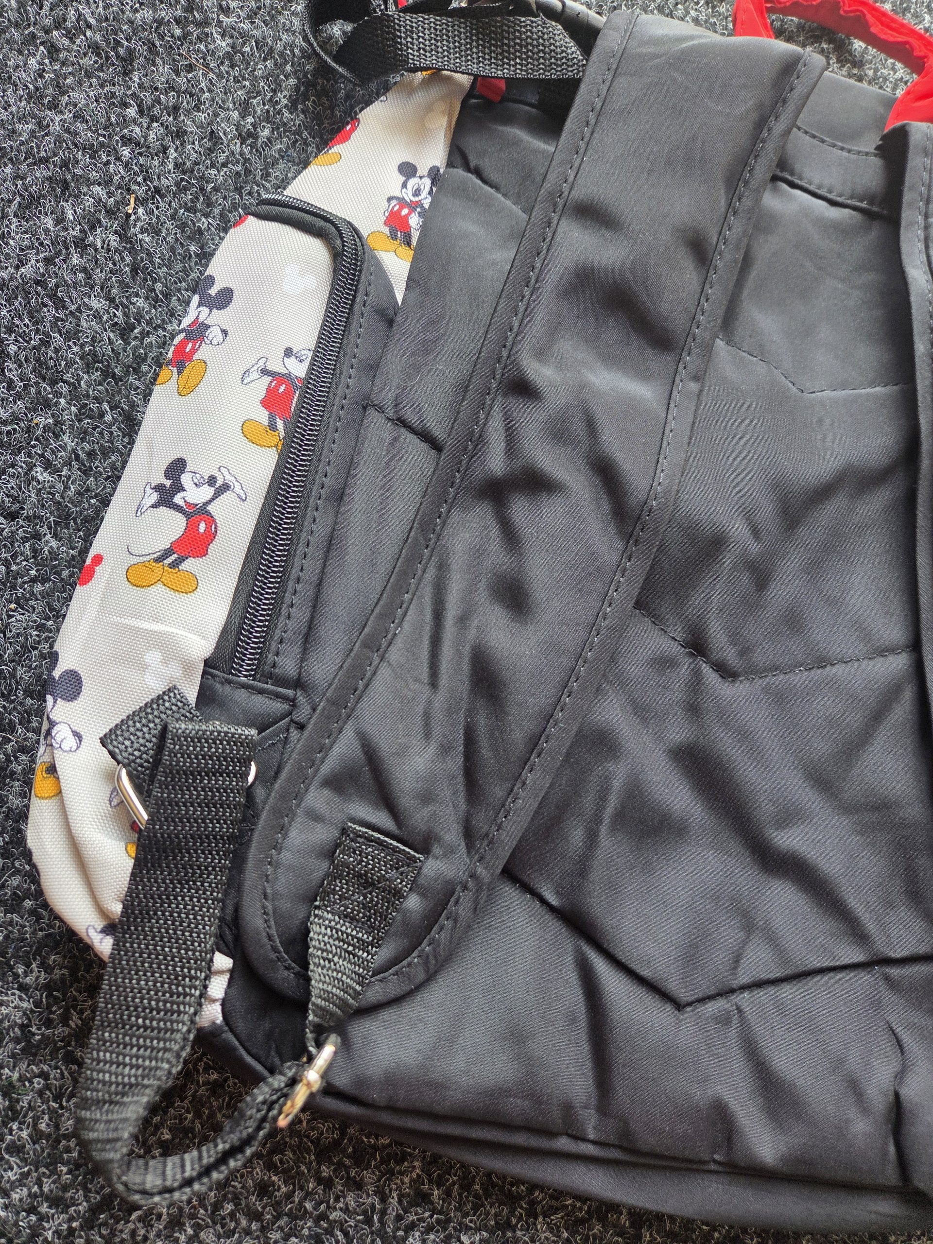 Disney Mickey Mouse Diaper Bag Backpack Grey Changing Bag with Pushchair Straps image 9