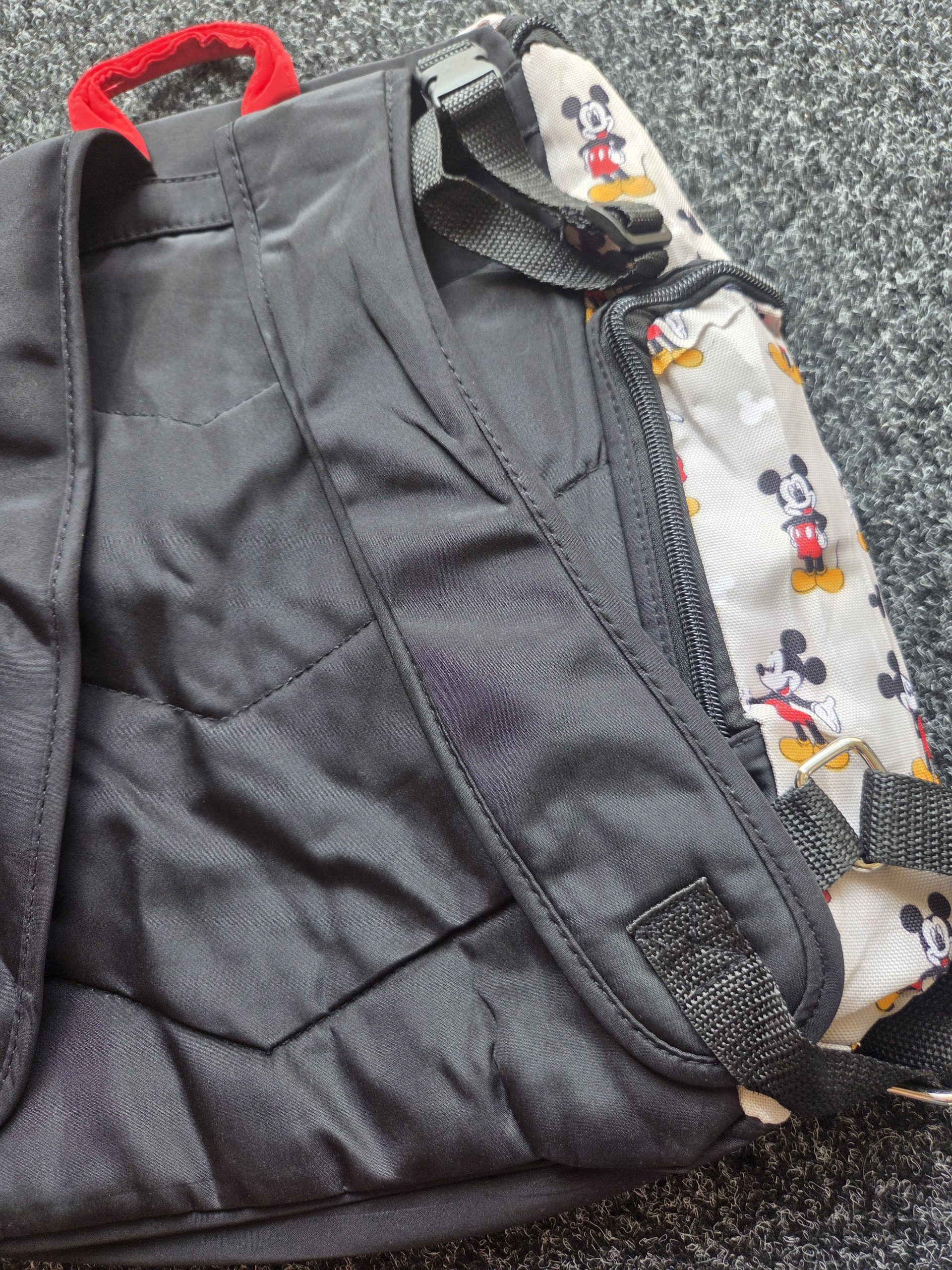 Disney Mickey Mouse Diaper Bag Backpack Grey Changing Bag with Pushchair Straps image 10