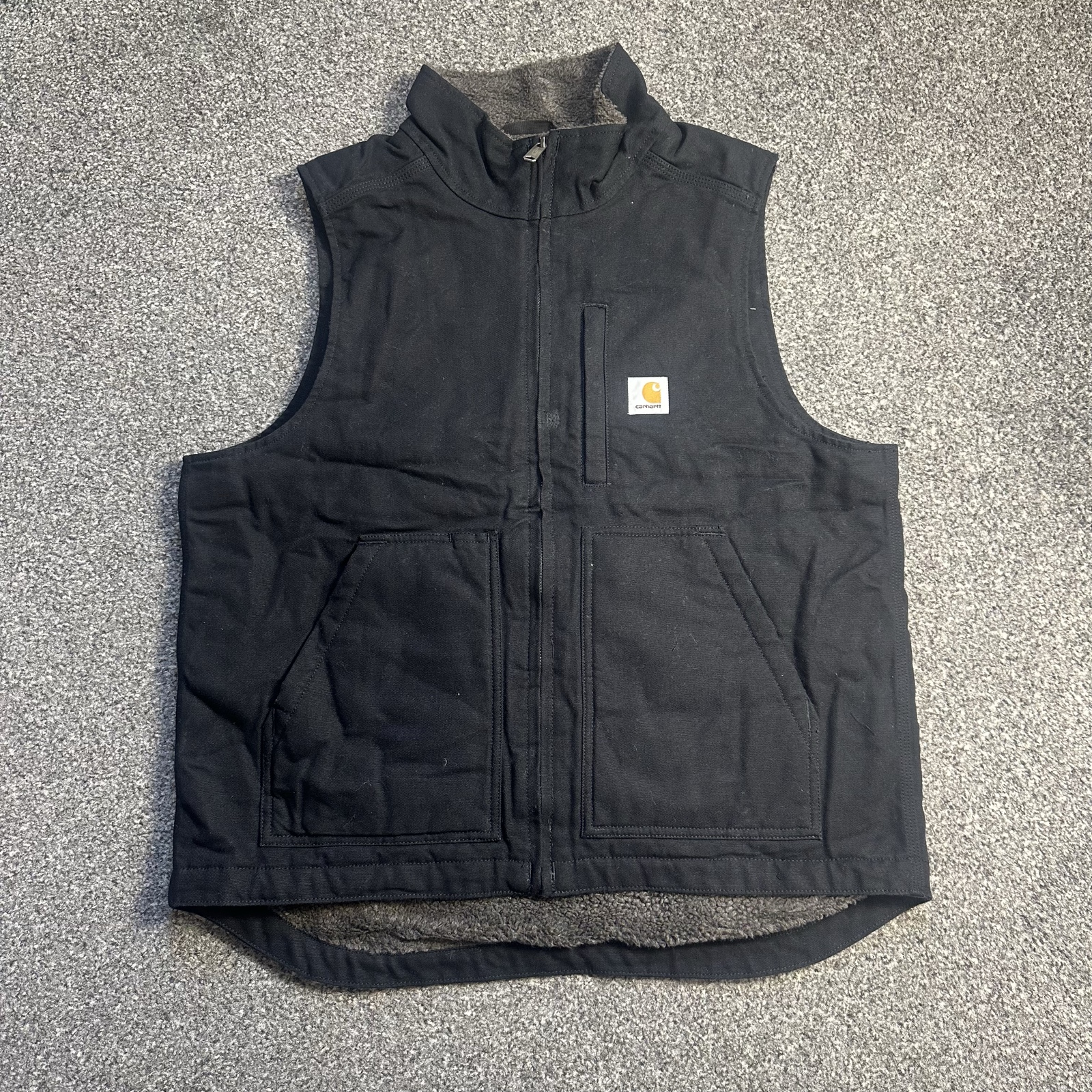Carhartt Black Workwear Sherpa Vest Small Loose Fit