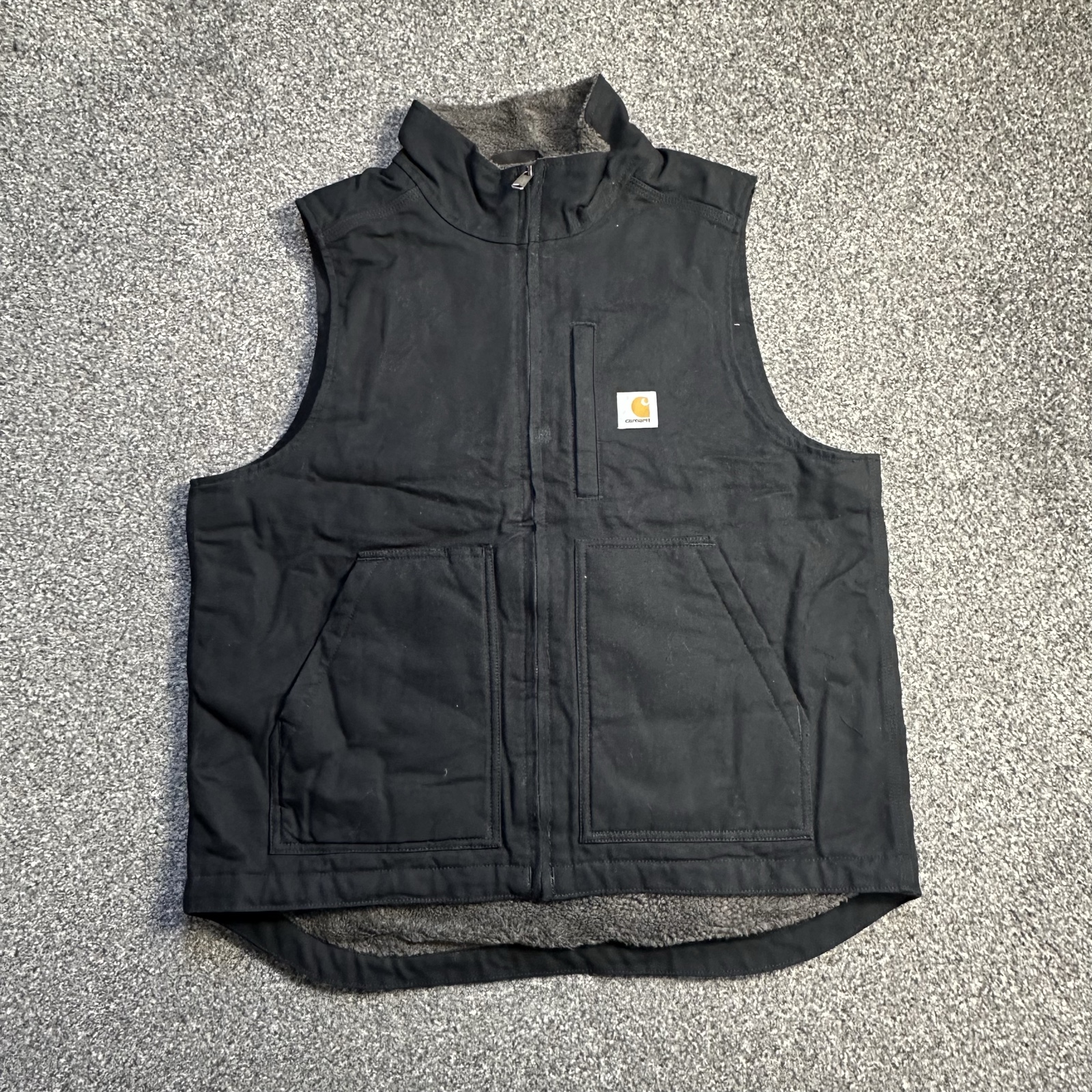 Carhartt Black Workwear Sherpa Vest Small Loose Fit image 2