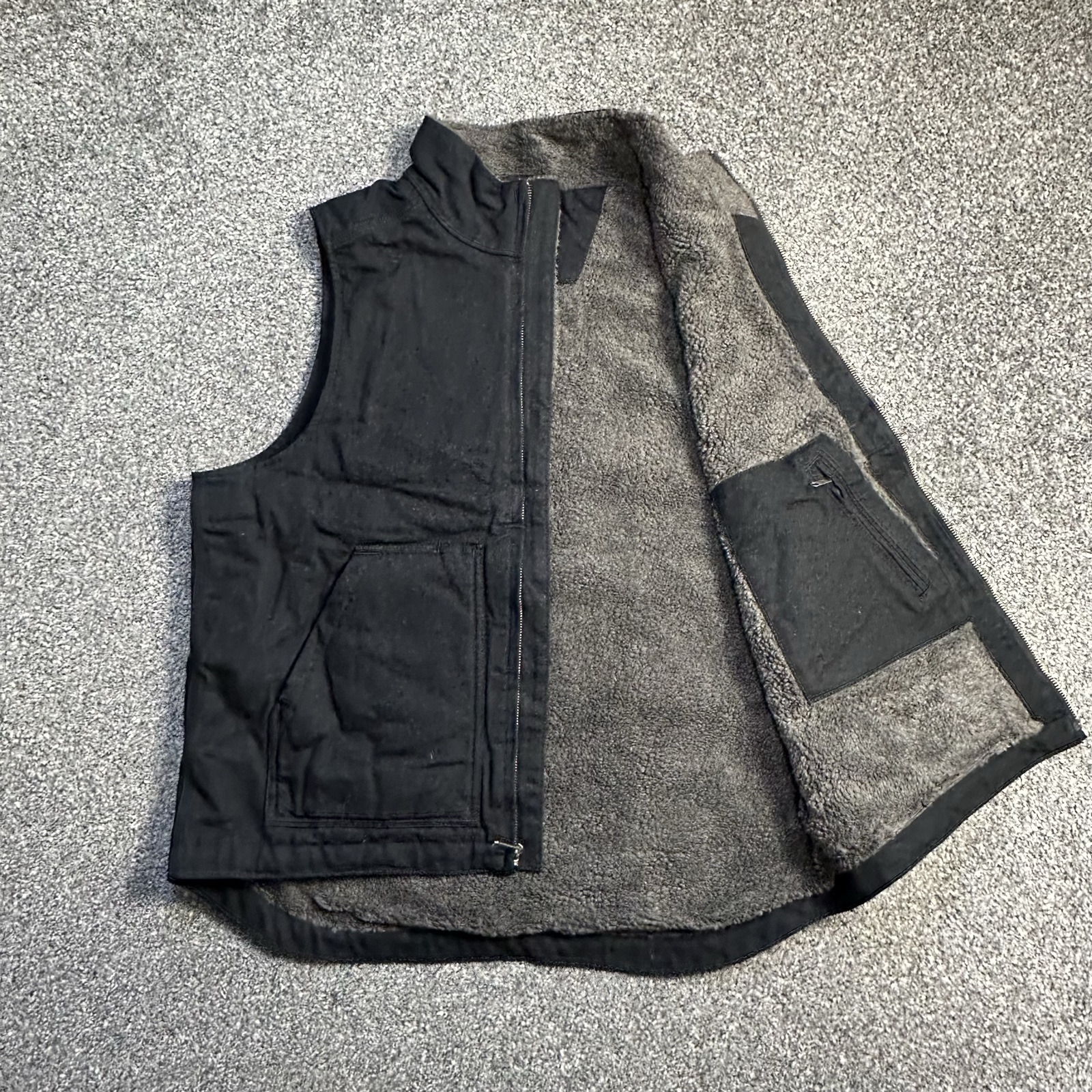 Carhartt Black Workwear Sherpa Vest Small Loose Fit image 6