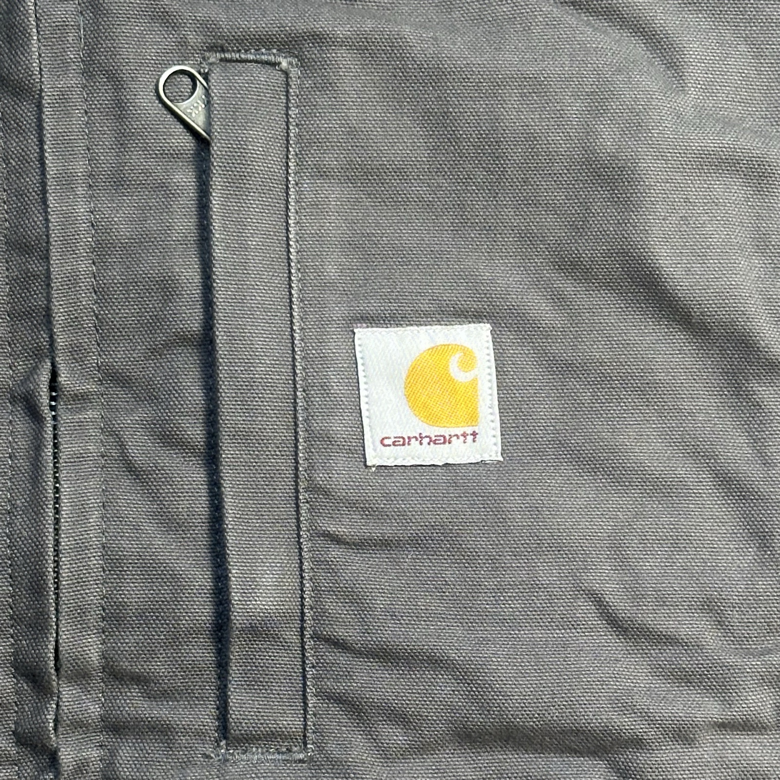 Carhartt Grey Workwear Fleece-Lined Vest Large Utility image 2
