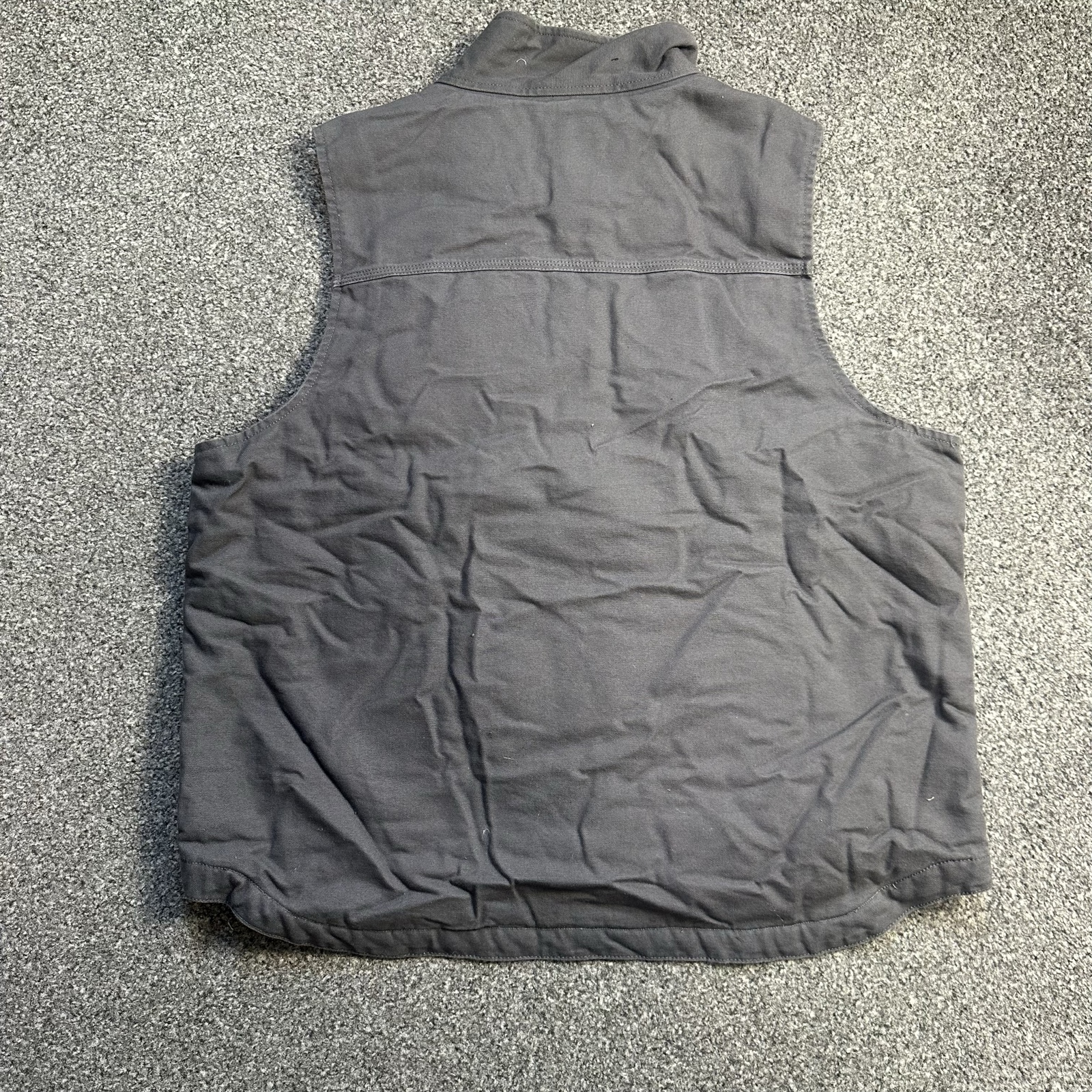 Carhartt Grey Workwear Fleece-Lined Vest Large Utility image 5