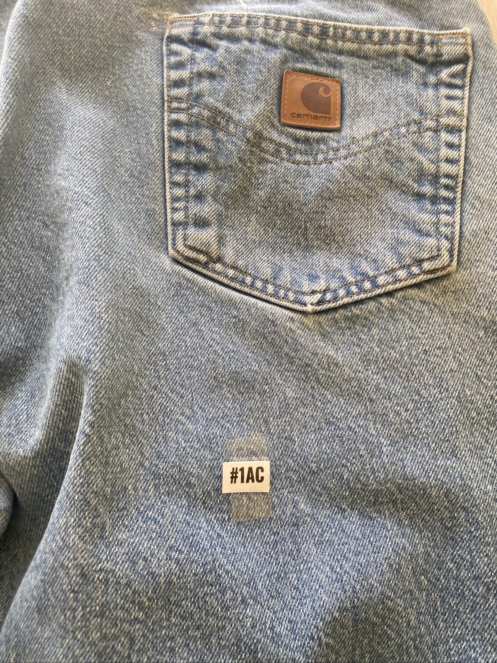 Carhartt Baggy Jeans W38 L32 Blue Loose Fit Skate Y2K Vintage #1AC image 2