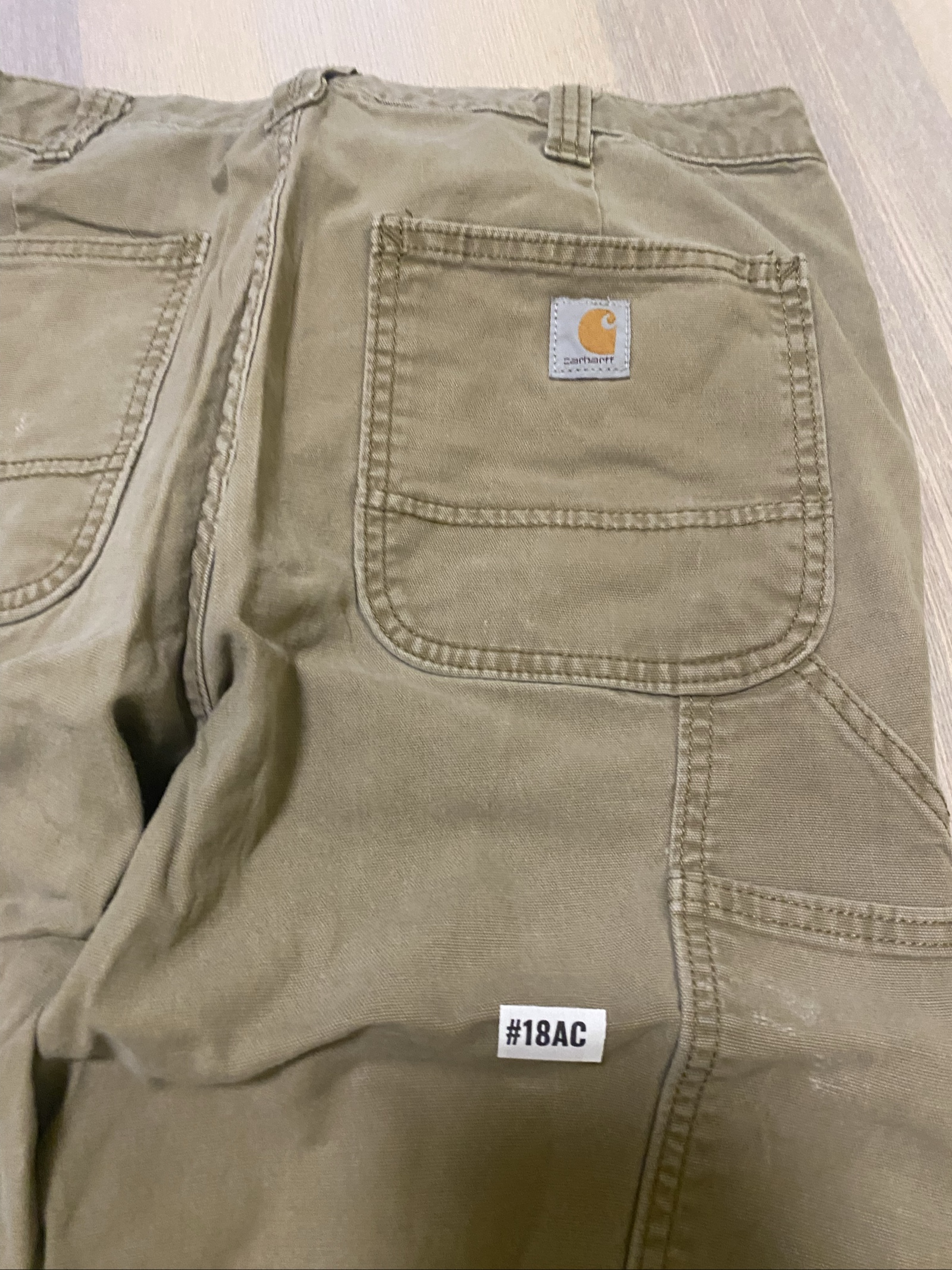 Carhartt Baggy Jeans W30 L32 Beige Loose Fit Skate Y2K Vintage #18AC image 2