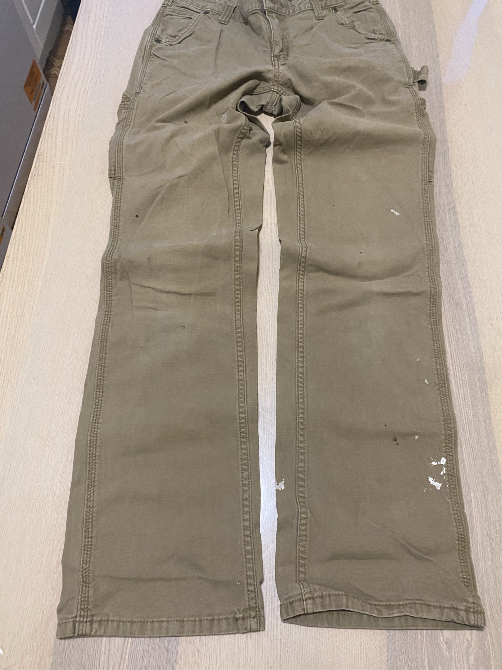 Carhartt Baggy Jeans W30 L32 Beige Loose Fit Skate Y2K Vintage #18AC image 3