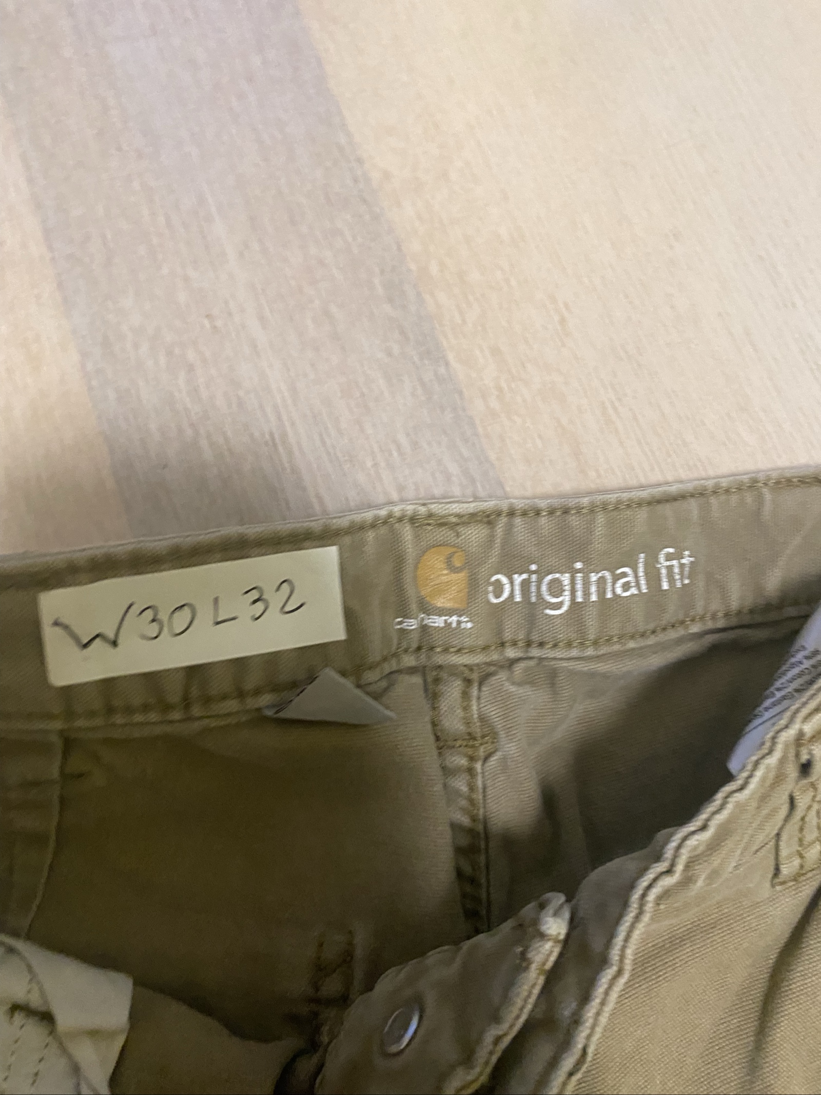 Carhartt Baggy Jeans W30 L32 Beige Loose Fit Skate Y2K Vintage #18AC image 4
