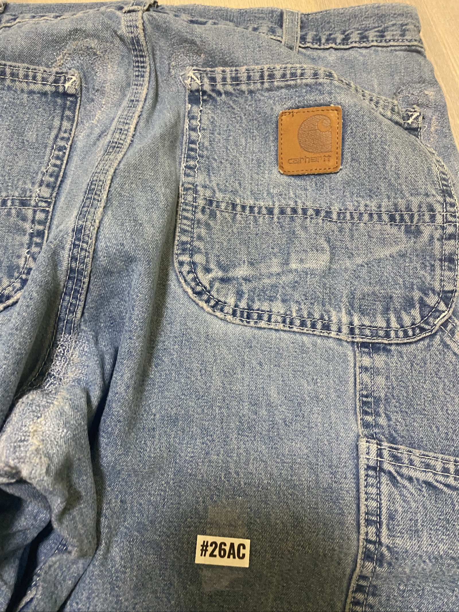 Carhartt Baggy Jeans W32 L30 Blue Loose Fit Skate Y2K Vintage #26AC image 2