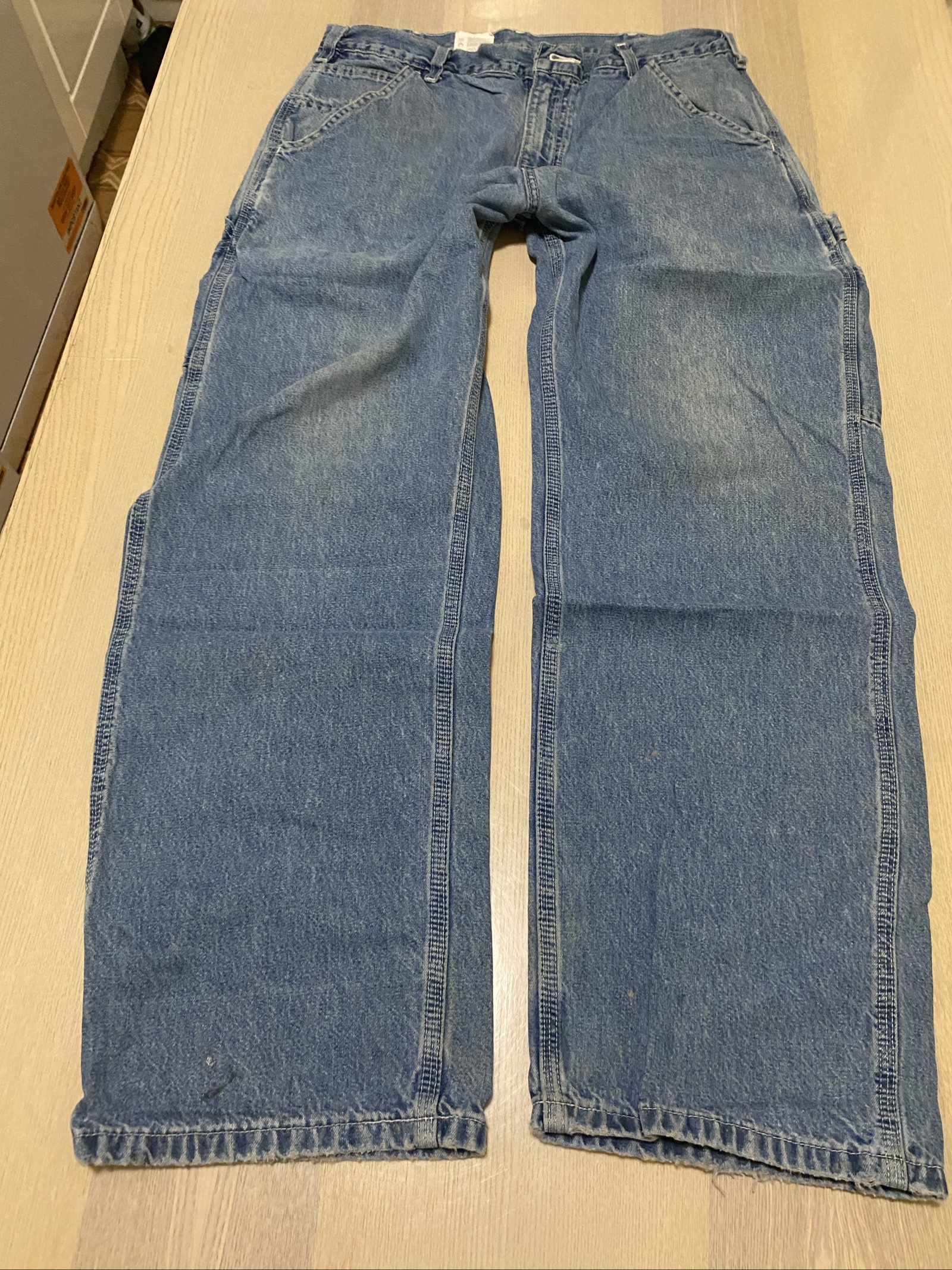 Carhartt Baggy Jeans W32 L30 Blue Loose Fit Skate Y2K Vintage #26AC image 3