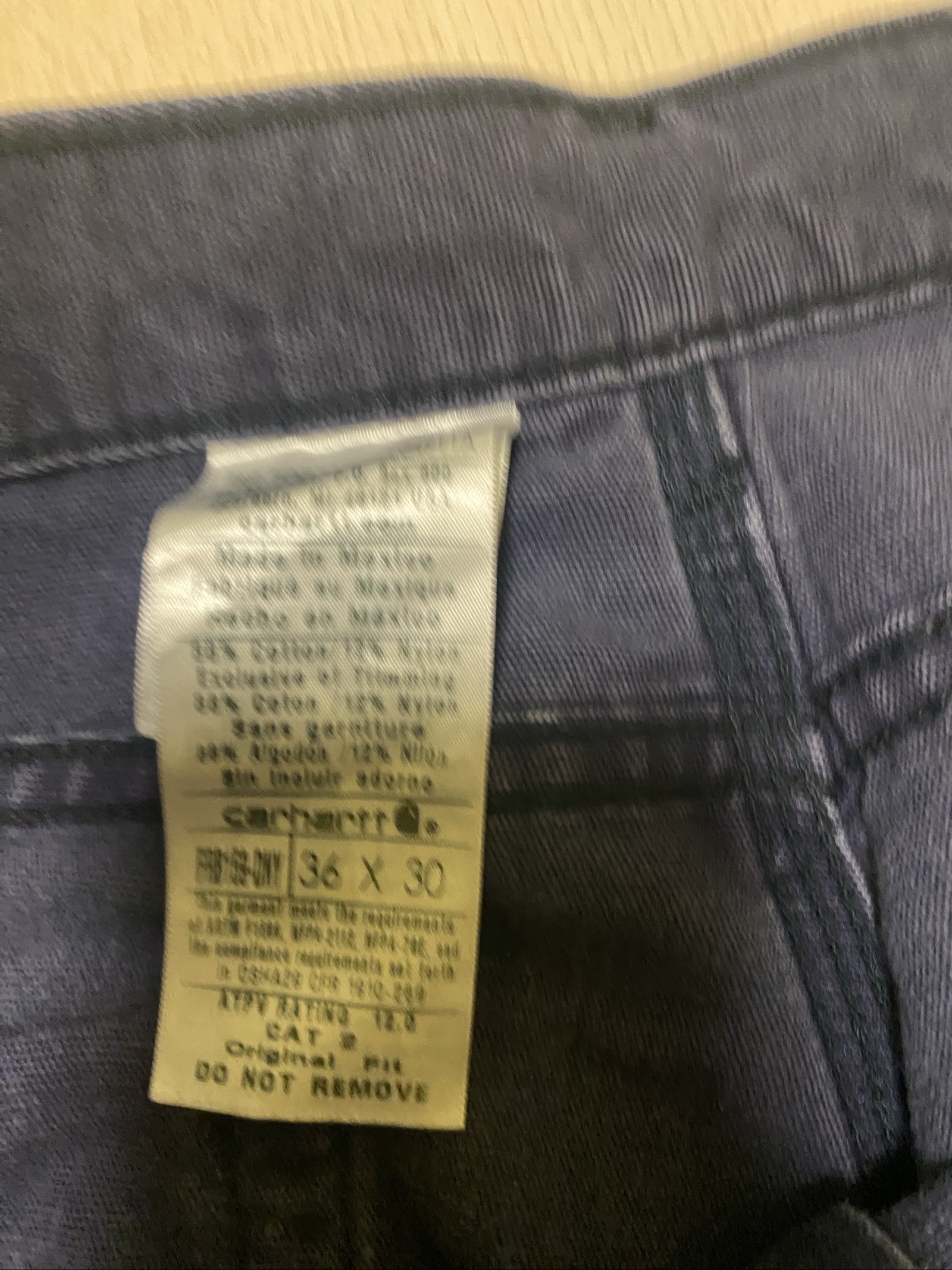 Carhartt Baggy Jeans W36 L30 Navy Loose Fit Skate Y2K Vintage #27AC image 4