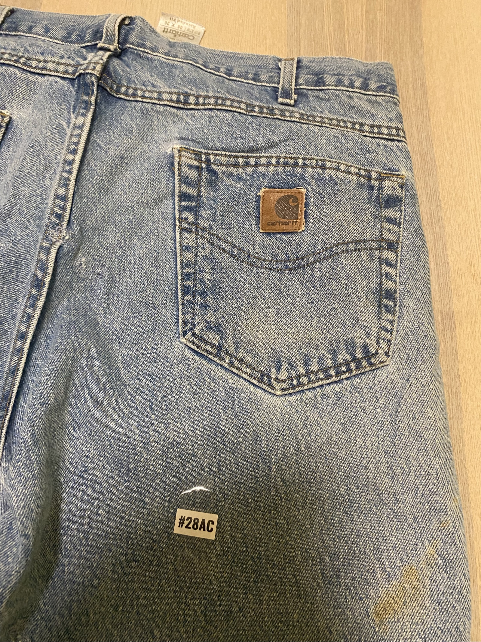Carhartt Baggy Jeans W38 L30 Blue Loose Fit Skate Y2K Vintage #28AC image 2