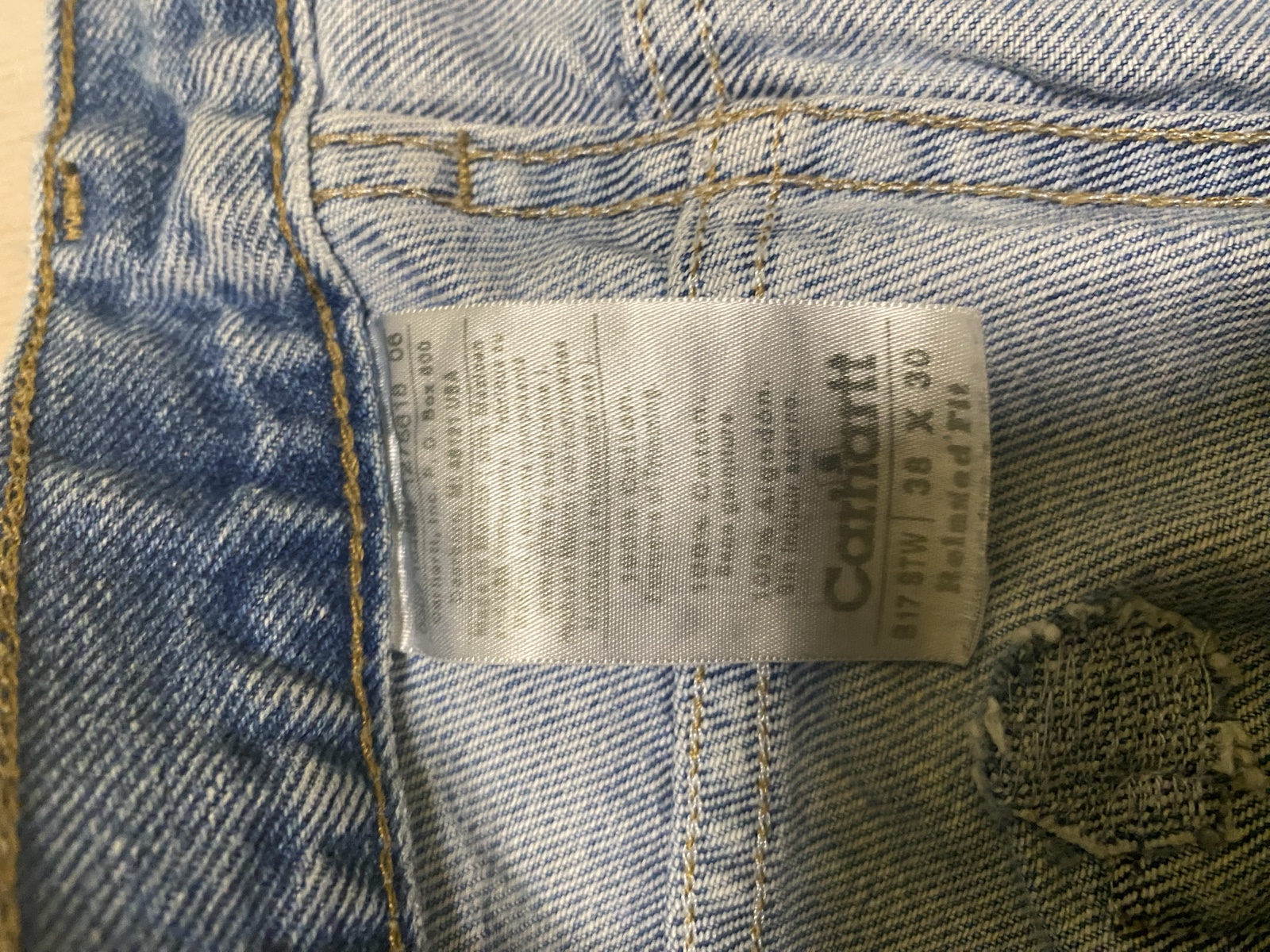 Carhartt Baggy Jeans W38 L30 Blue Loose Fit Skate Y2K Vintage #28AC image 4