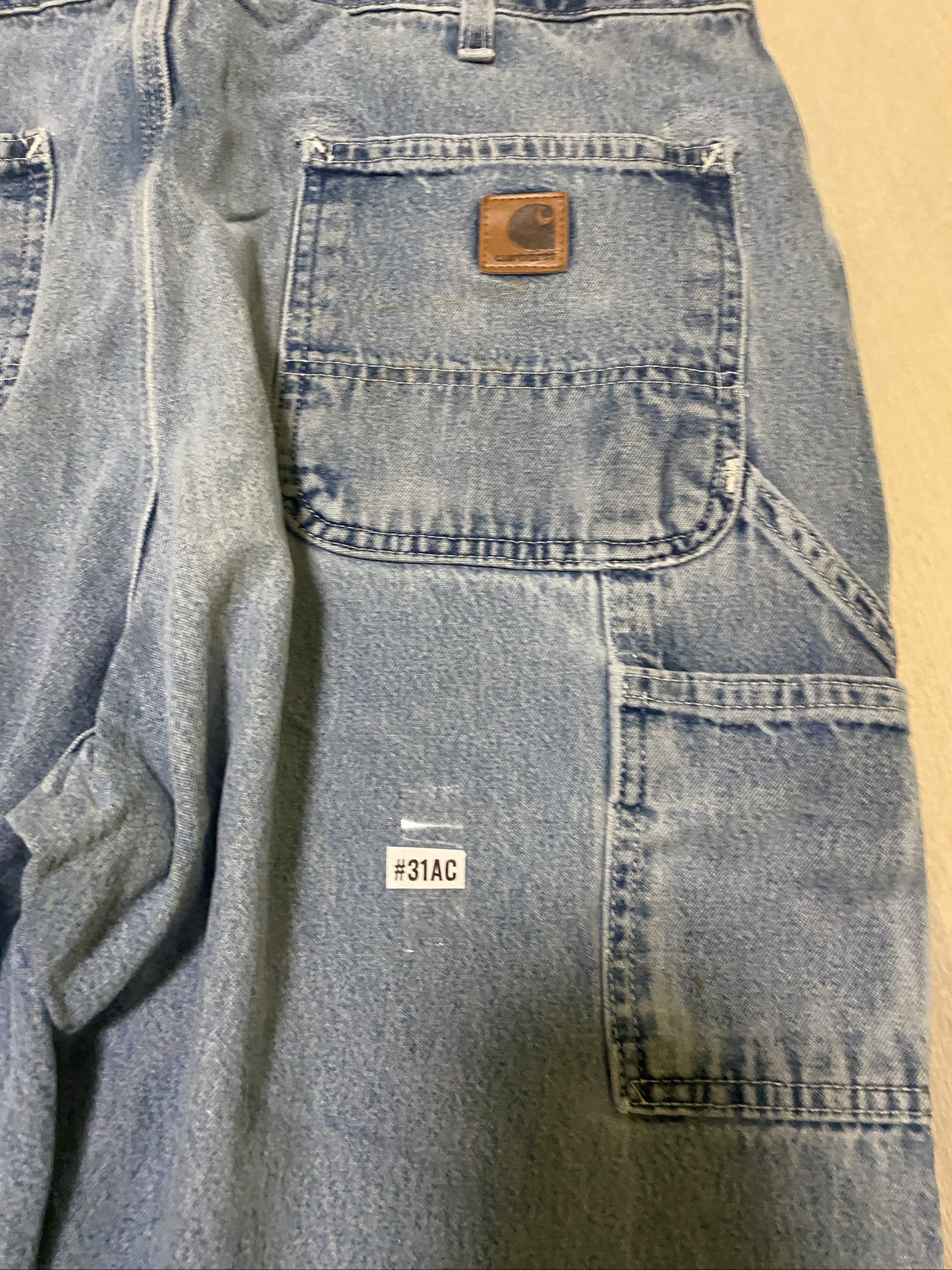 Carhartt Baggy Jeans W36 L32 Blue Loose Fit Skate Y2K Vintage #31AC image 2
