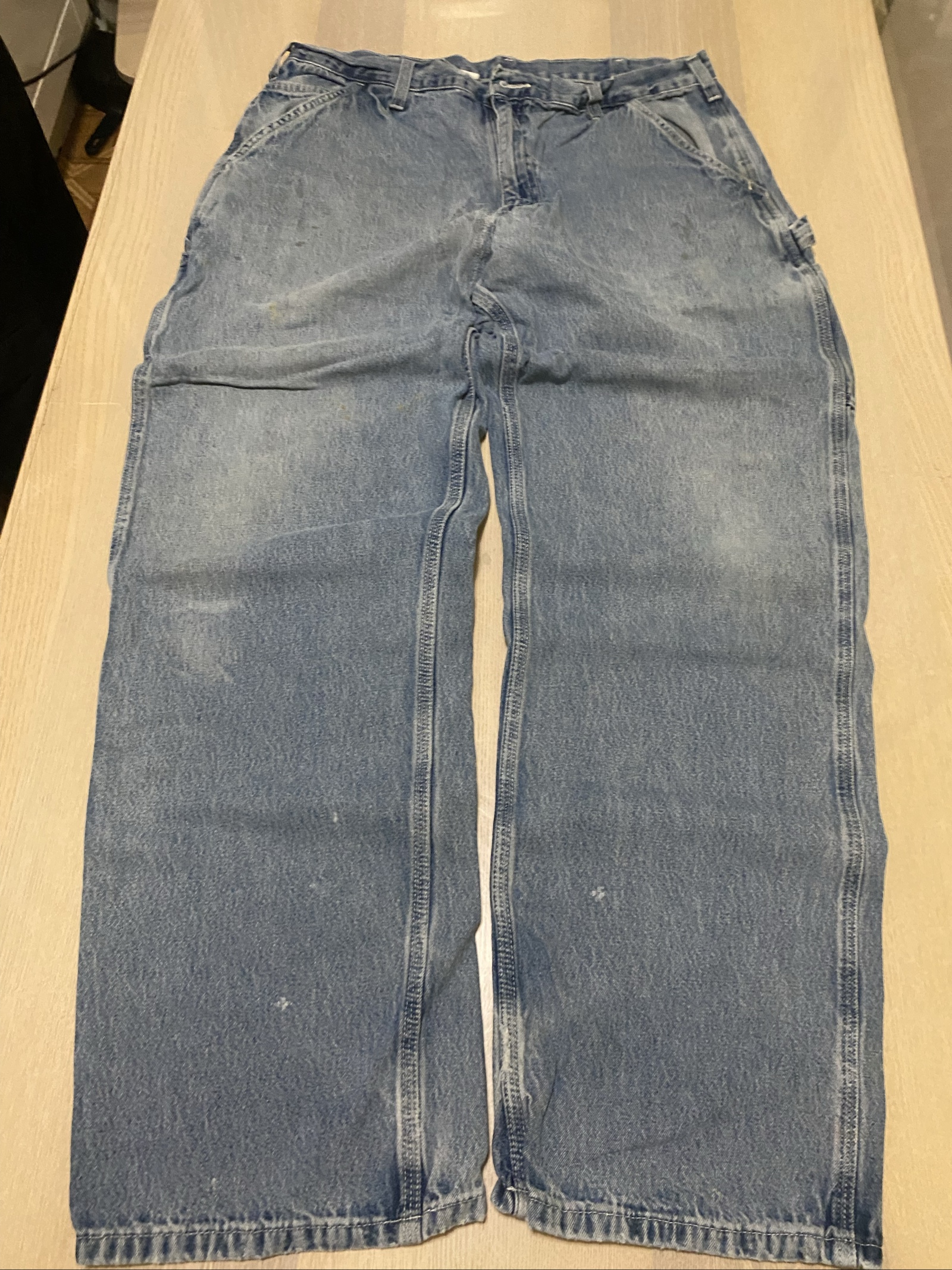 Carhartt Baggy Jeans W36 L32 Blue Loose Fit Skate Y2K Vintage #31AC image 3